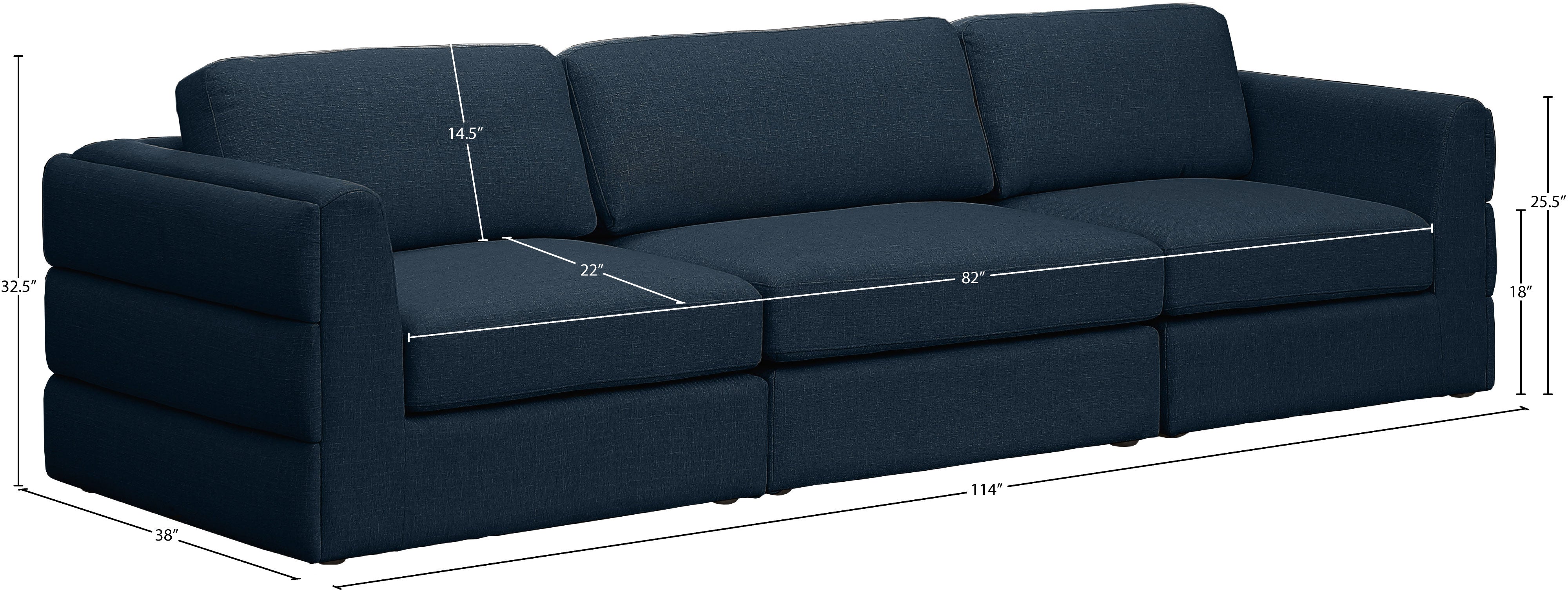 Beckham Durable Linen Textured Fabric Modular Sofa - Modern Sectional Couch for Living Room, Lounge & Home Office - Easy to Assemble Comfortable Sofa Set with Washable Covers