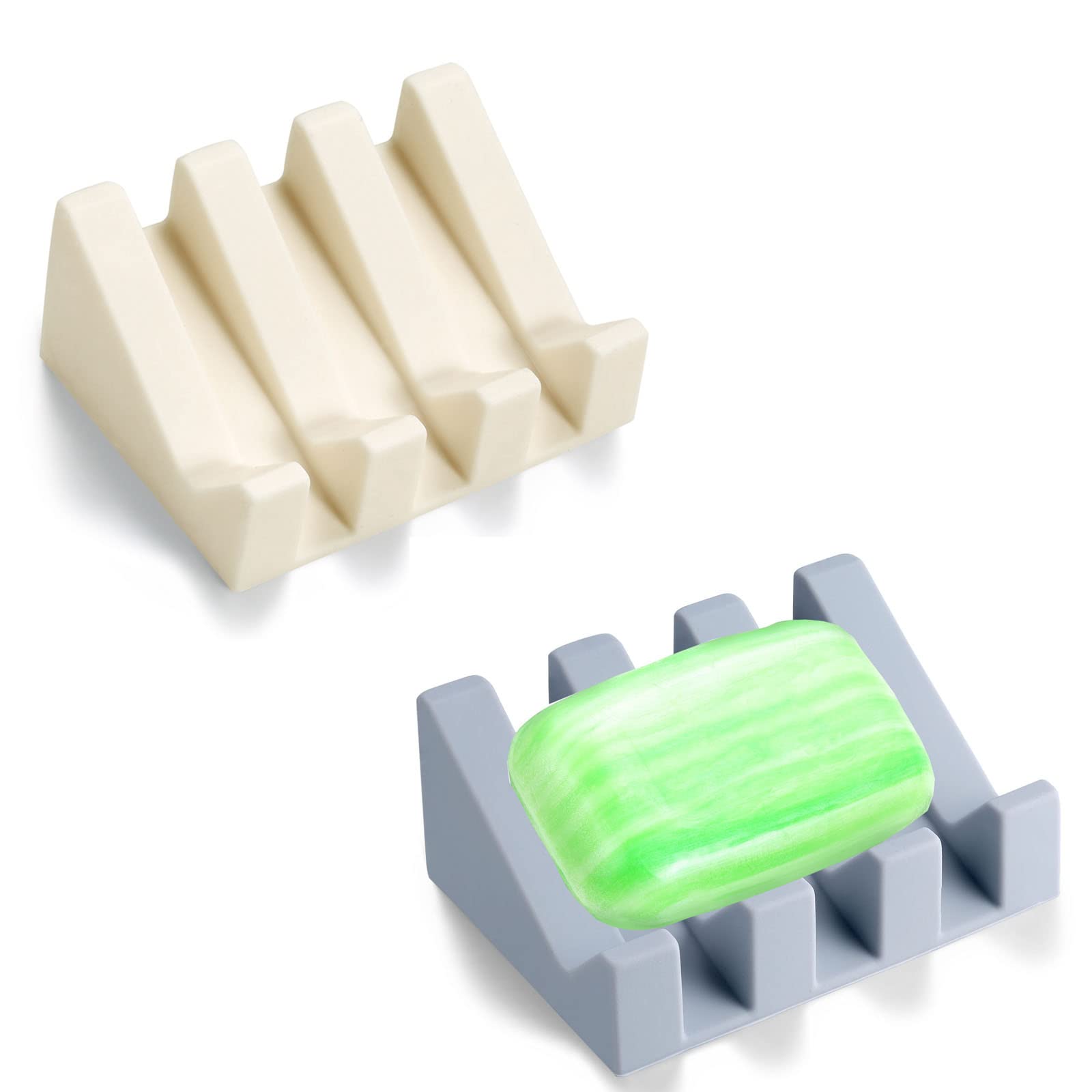 Premium Soap Dish Holder for Shower & Bathroom - Durable Soap Tray for Kitchen, Bathtub - Keeps Soap Dry & Extends Soap Life - Easy to Clean & Rustproof - Perfect for Bathroom Counter, Shower Shelf & Kitchen Sink