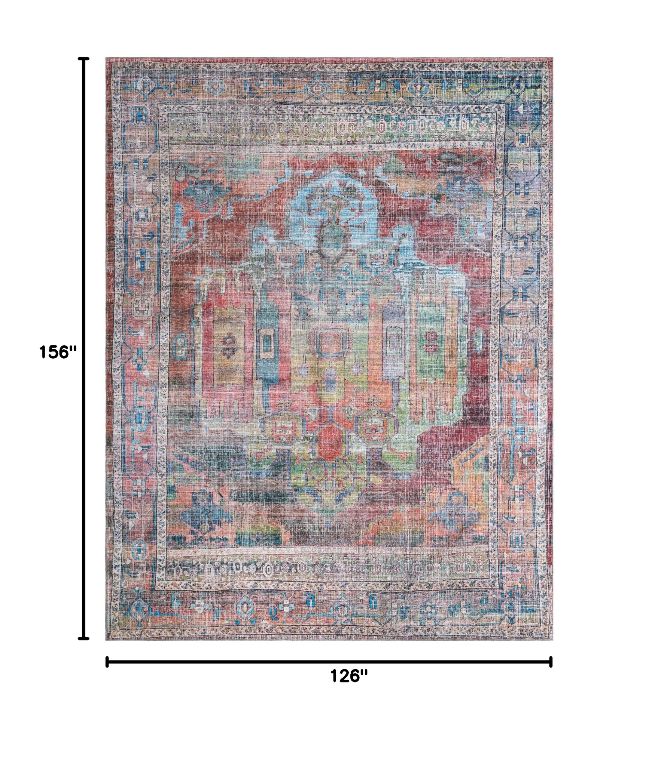 Washable Area Rug 10' x 13' - Low Pile Modern Carpet for Living Room & Dining Room | Durable Easy-Clean Floor Mat for High Traffic Areas & Open Concept Spaces - Maahru Collection by Rugs.com