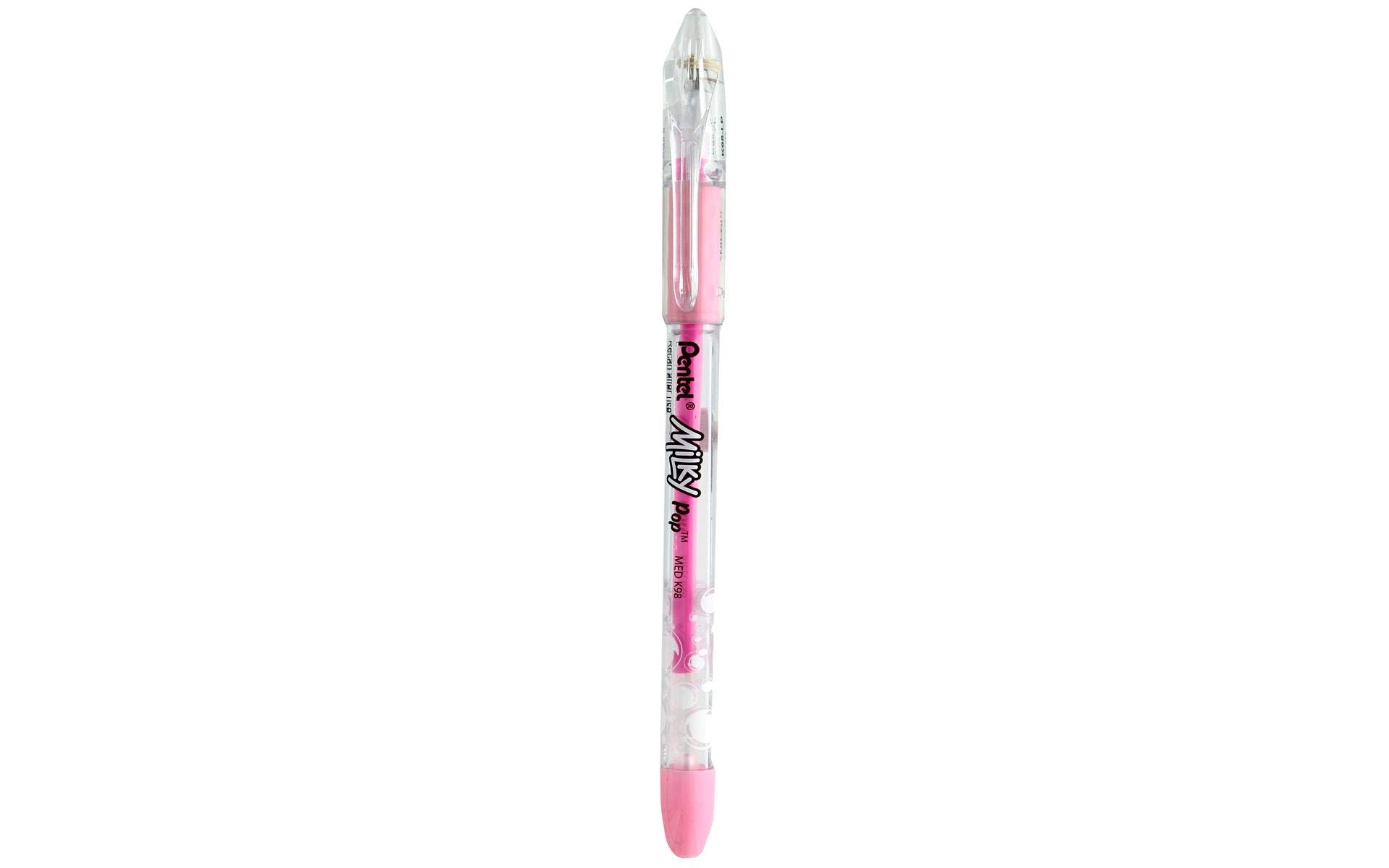 Pentel Milky Pop Gel Pens - 0.8mm Fine Point, Pastel Pink Ink, Smooth Writing for Journaling, Note Taking & Art Projects - Set of 6 Vibrant Gel Pens for Bullet Journals, Planners & School Supplies