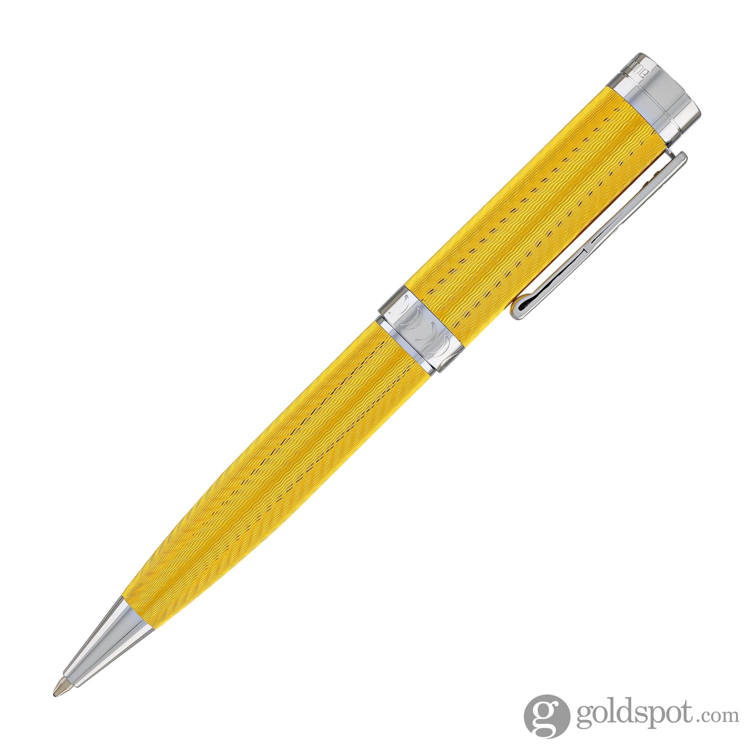 Conklin Herringbone Signature Ballpoint Pen - Yellow - Premium Writing Instrument for Office, Business & Gifts