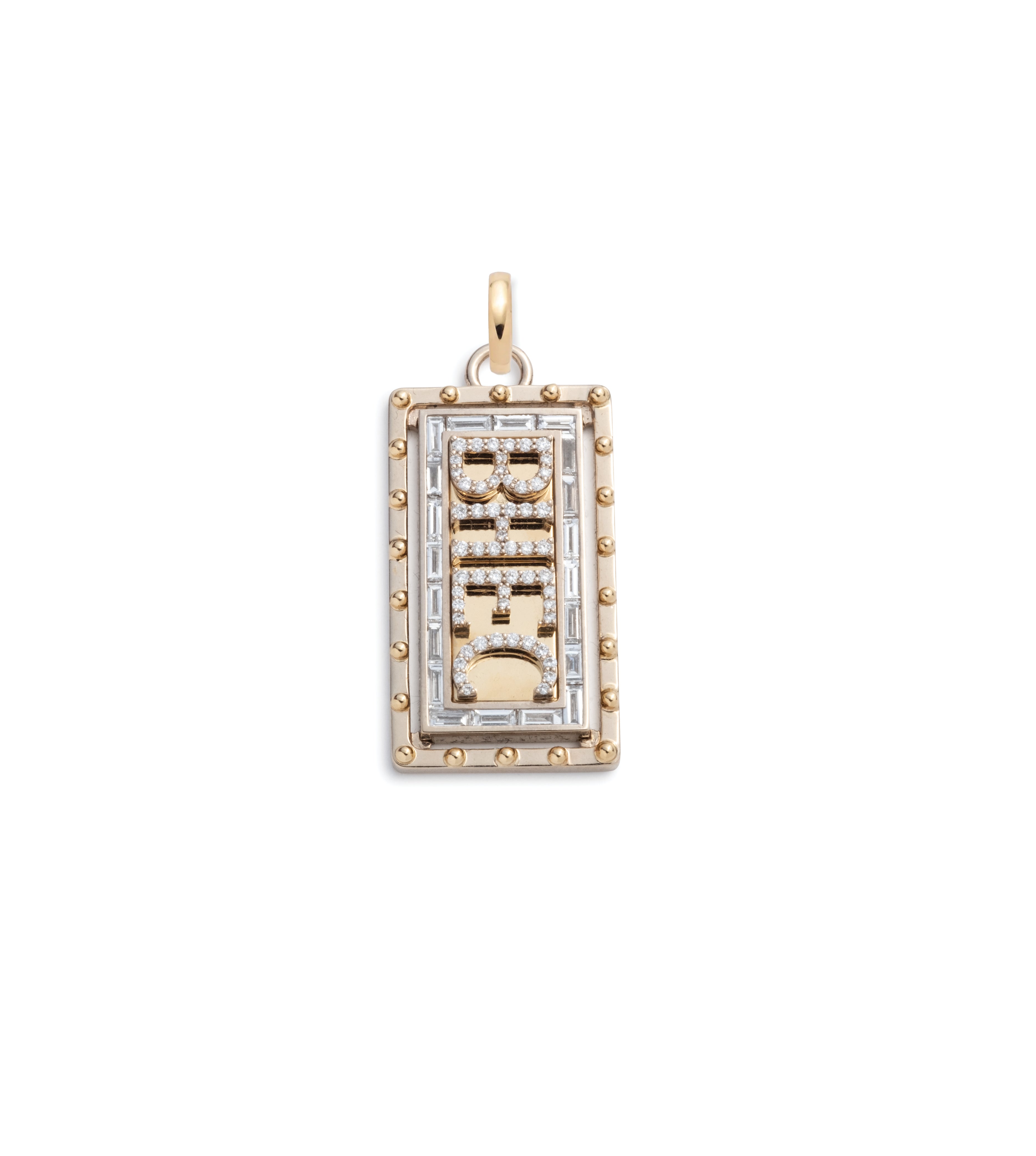 Lovestruck: 14K Gold Medium Custom Pierced Diamond Pendant Necklace with Annex Link Chain - Perfect for Anniversaries, Valentine's Day & Romantic Gifts