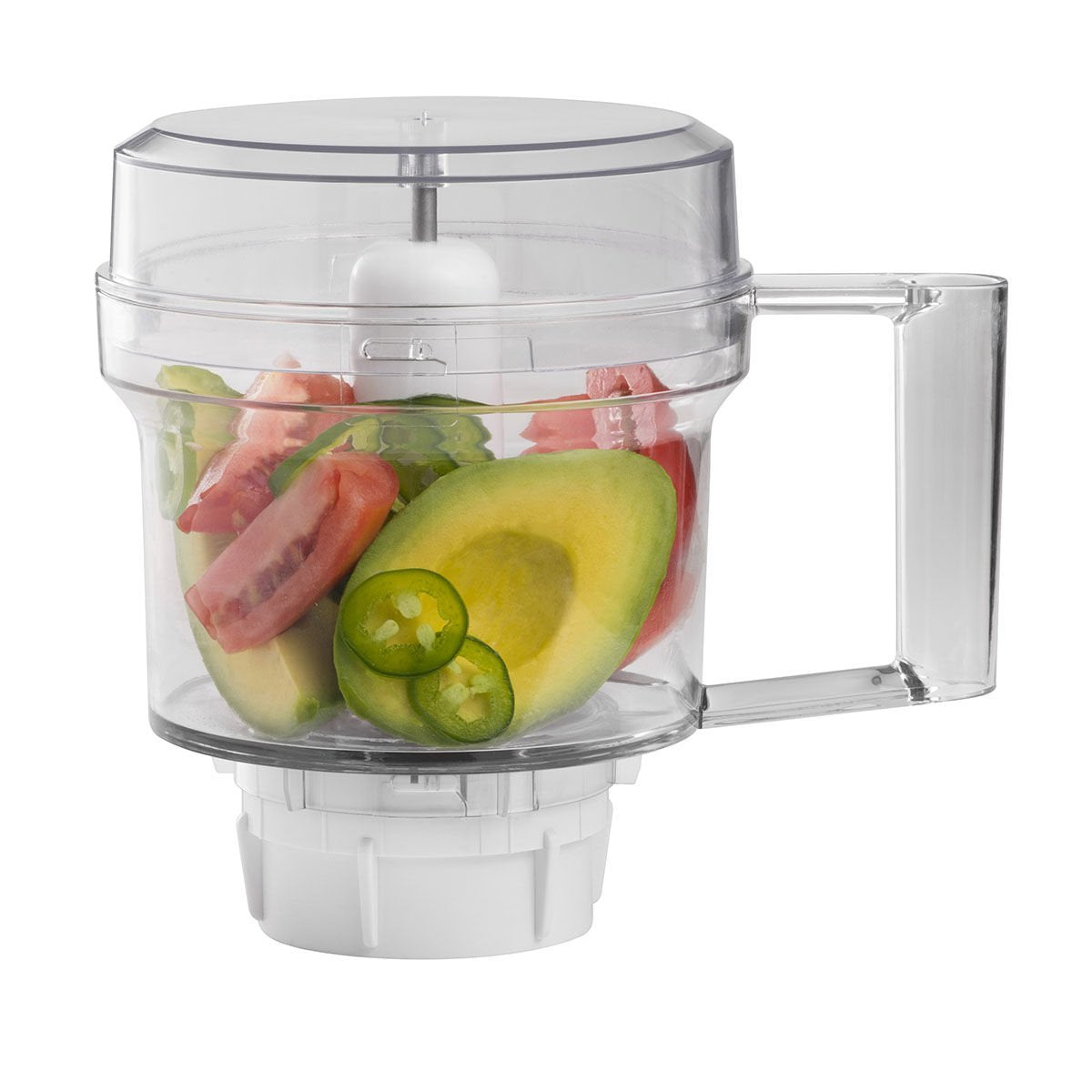 Oster BLSTFC W00 011 White Food Processor Attachment - Compatible with Oster Blenders - Perfect for Chopping, Slicing & Shredding - Ideal for Smoothies, Salads & Meal Prep