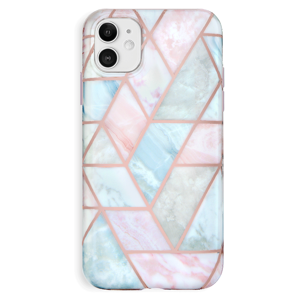 Geometric Marble iPhone Case - Stylish & Durable Phone Cover for iPhone 13/14/15 Pro Max - Perfect for Work, Travel & Everyday Protection