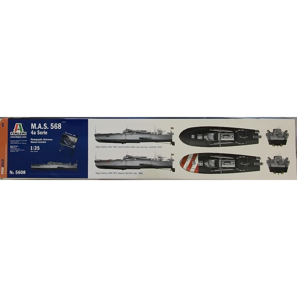 Italeri M.A.S. 568 4a Series 1/35 Scale Military Ship Model Kit - Perfect for Collectors, History Enthusiasts & Scale Model Building Projects