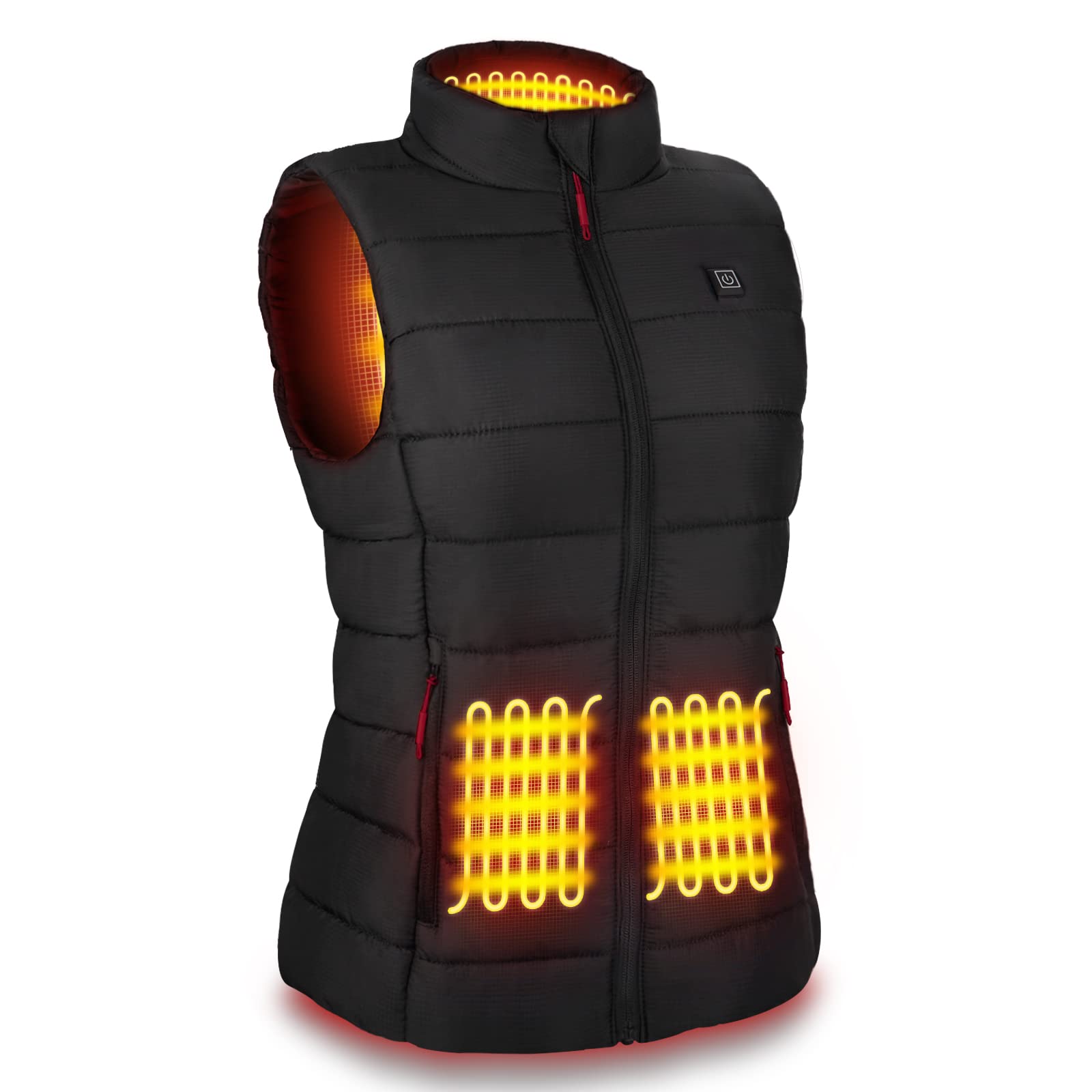 AGUG Heated Jacket for Men & Women - Electric Heated Vest with 3 Adjustable Temperature Settings, Machine Washable Winter Wear for Outdoor Activities - Skiing, Hiking, Motorcycle Riding, Hunting & Camping (Battery Not Included) - Stay Warm in Cold Weather