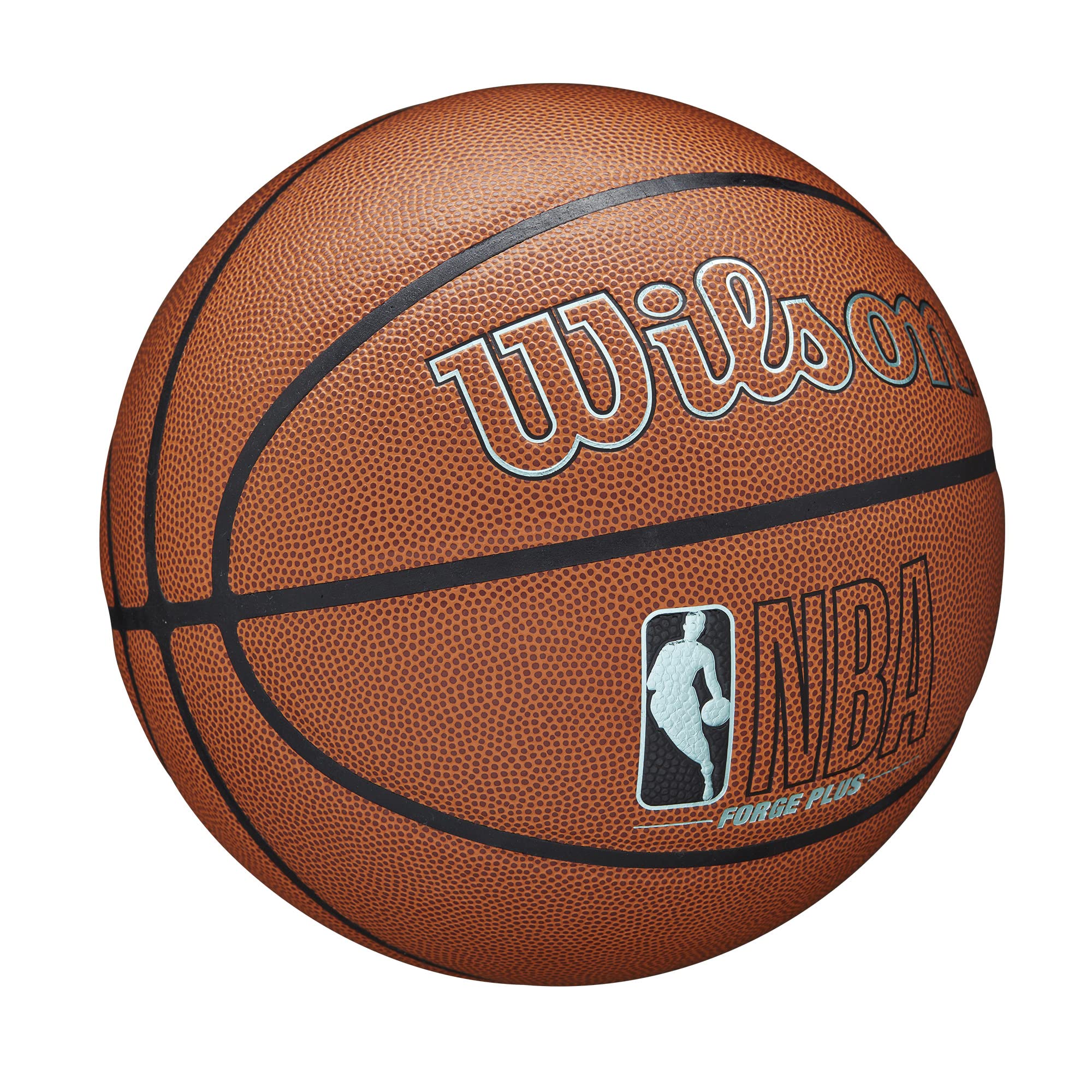 Wilson NBA Forge Basketball - Indoor/Outdoor Game Ball for Courts & Street Play