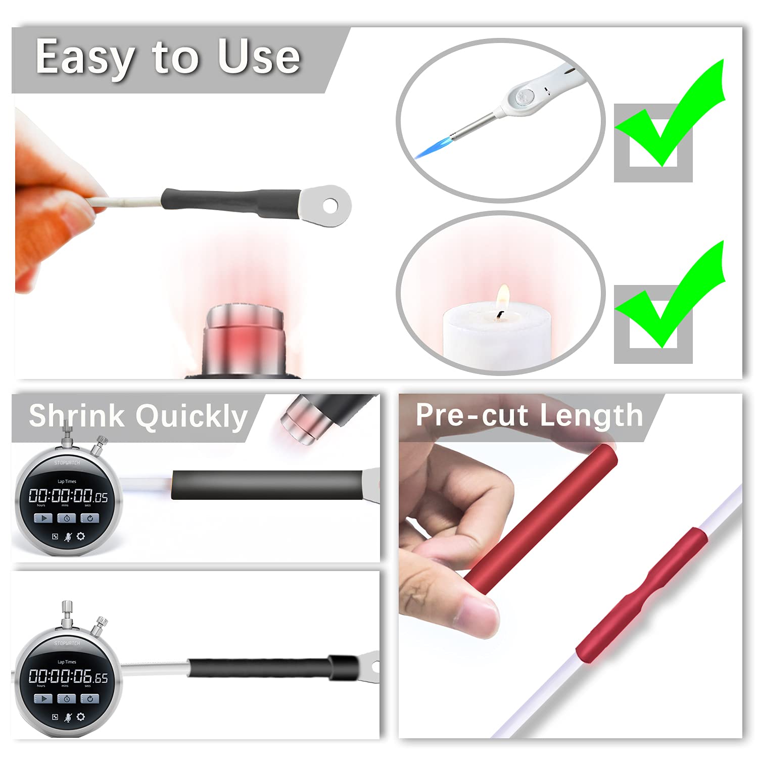 280Pcs Waterproof Heat Shrink Tubing Kit - 3:1 Marine Grade Adhesive Lined Shrink Wrap for Electrical Wires (Black & Red) | Ideal for Automotive, Marine & DIY Electronics Repair