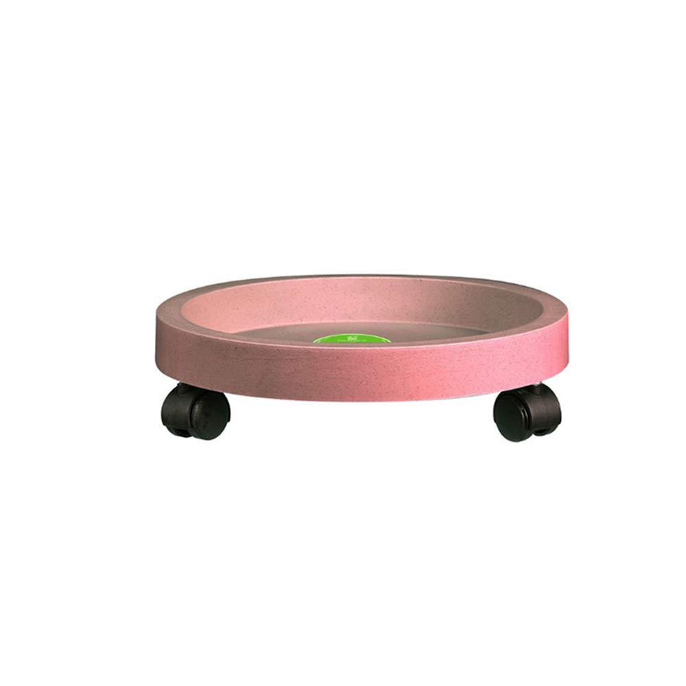 Takefuns Removable Flower Pot Tray with Universal Wheels - Round Plastic Plant Saucer & Stand for Indoor/Outdoor Potted Plants - Perfect for Home Garden, Balcony, and Patio Decor