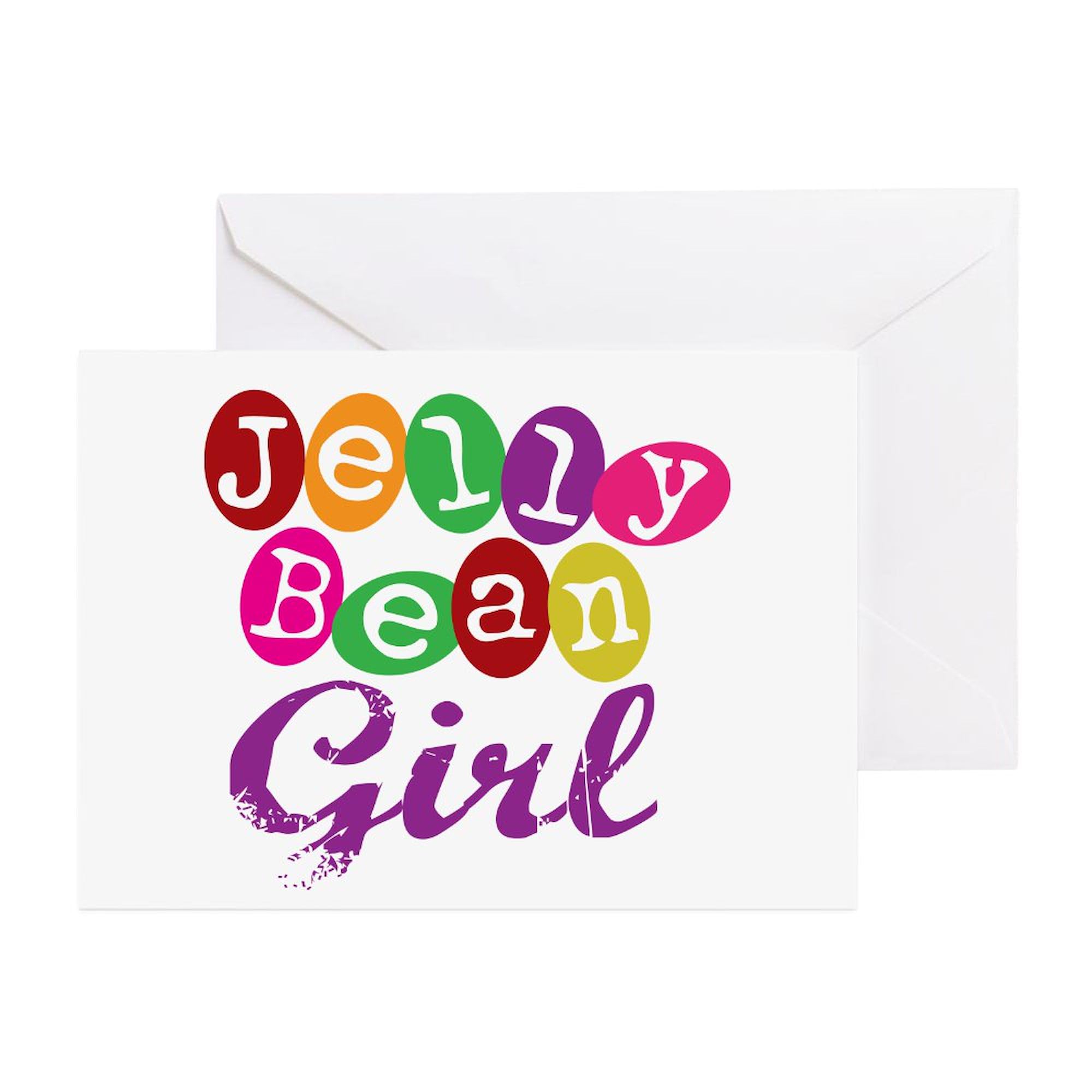 Jelly Bean Girl Greeting Cards (20-Pack) - Blank Inside Note Cards for Birthdays, Thank You & Special Occasions - Matte Finish Stationery for Parties, Invitations & Gifts