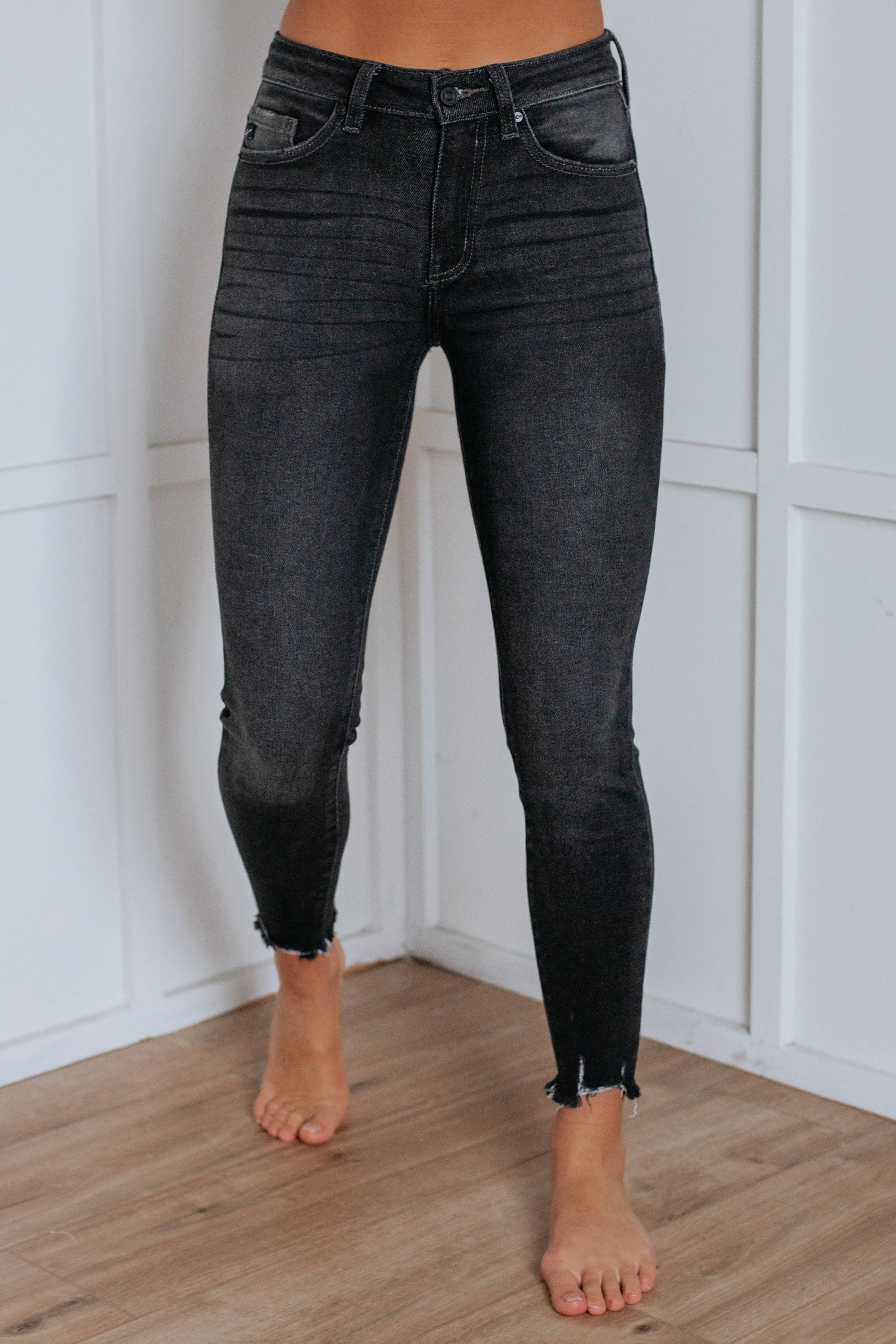 Barrett KanCan Vintage Black High Waist Flare Jeans for Women - Retro 70s Style Denim Pants for Casual Wear & Night Out