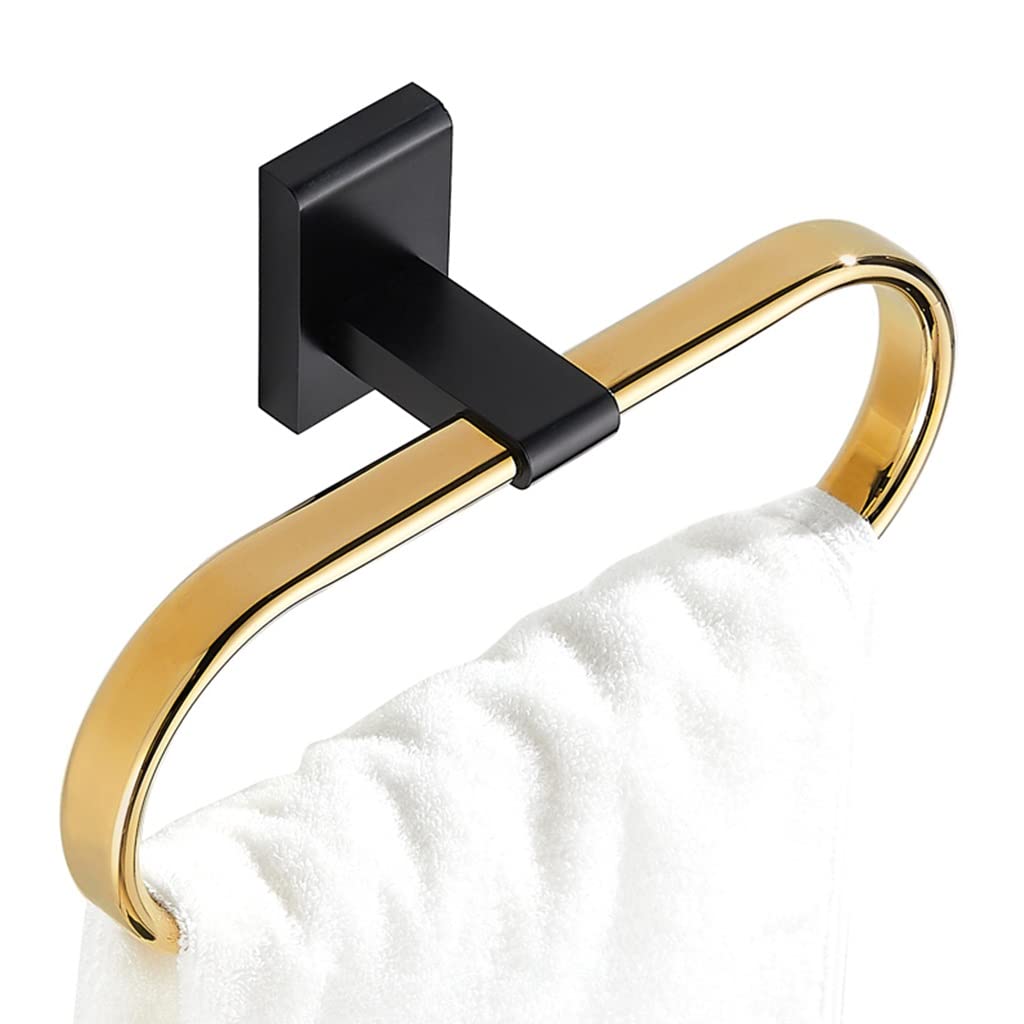 DREANNI All Copper Bathroom Towel Holder - Round Wall Mounted Towel Rack & Hanger for Bathroom, Kitchen, Spa - Rust-Resistant & Stylish Home Decor Accessory