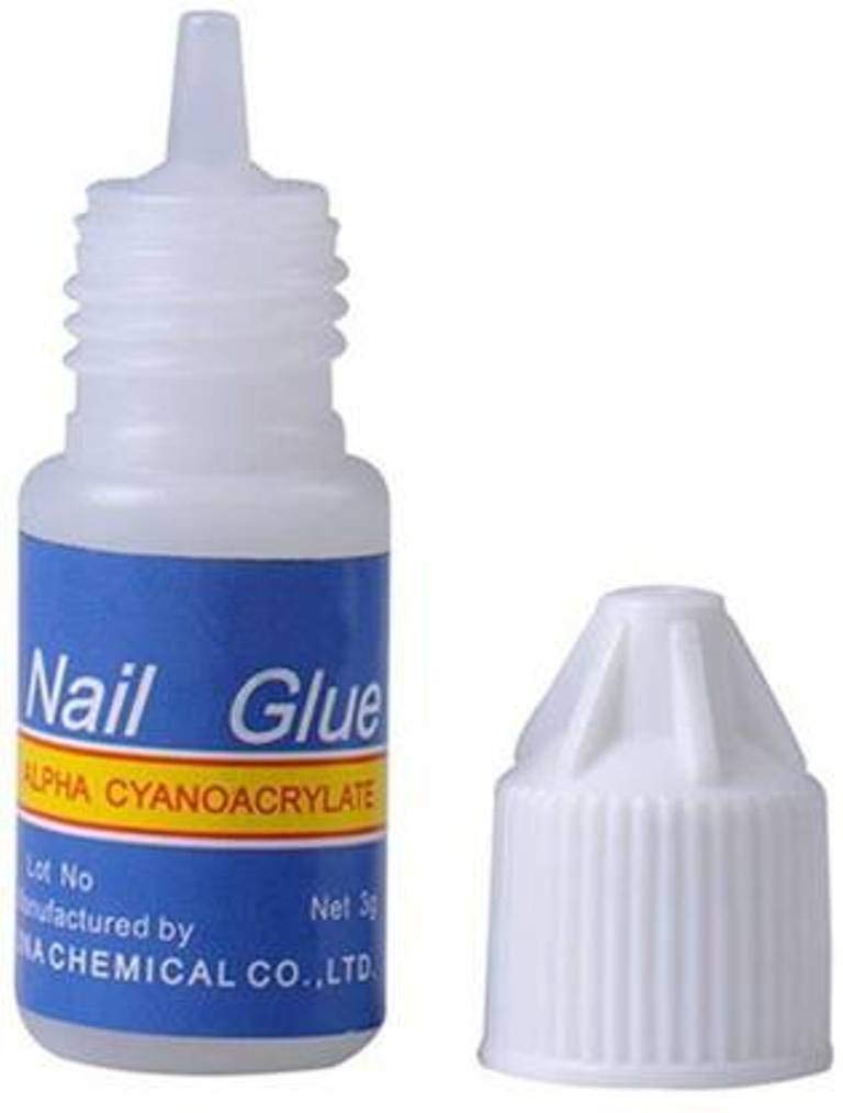 GYAN Artificial Nails - White False Nails for Women, Acrylic Press on Nails with Glue, Full Cover Fake Nails for Manicure, Home Salon & Party Use