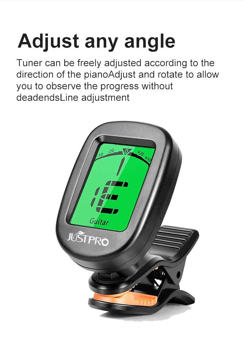 Professional Clip-On Chromatic Guitar Tuner for Acoustic & Electric Guitars, Ukulele, Violin, Bass, Banjo - Accurate Tuning for Stage, Studio & Practice Sessions