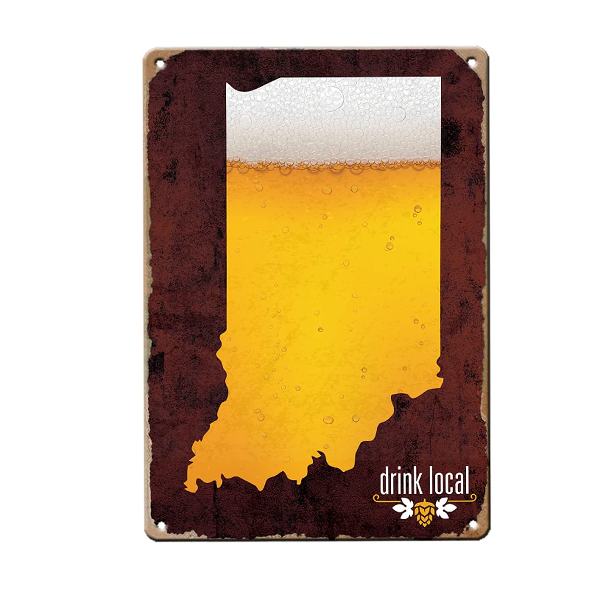 Rustic Beer Tin Sign - Vintage Welcome to Bar Cave Aluminum Metal Sign for Pub, Club & Man Cave Decor - 8x12 Inch Retro Wall Art - Perfect for Home Bars, Taverns & Brewery Themed Spaces