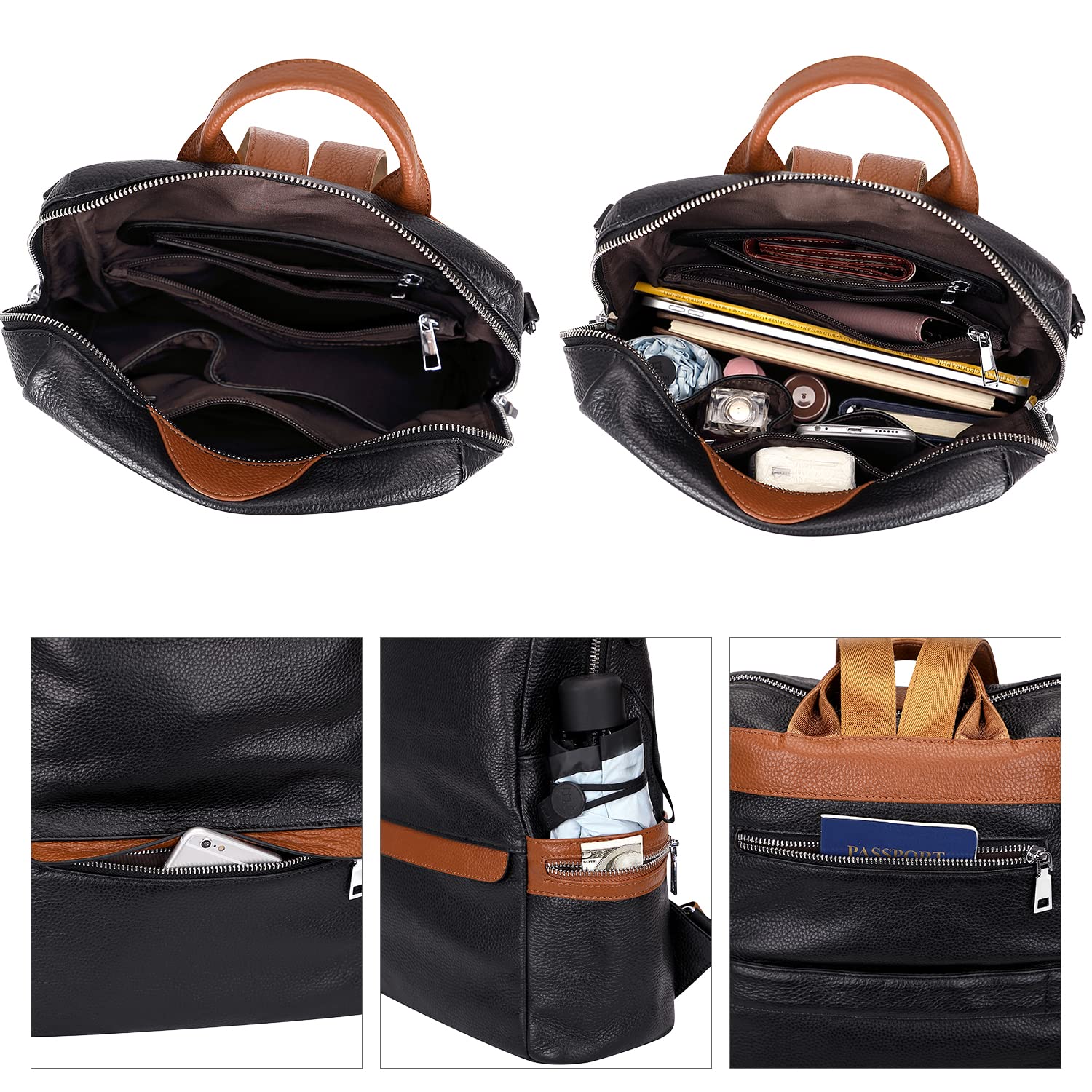Premium Genuine Leather Backpack for Women - Stylish & Durable ALTOSY Leather Shoulder Bag Purse - Perfect for Work, Travel & Daily Commute