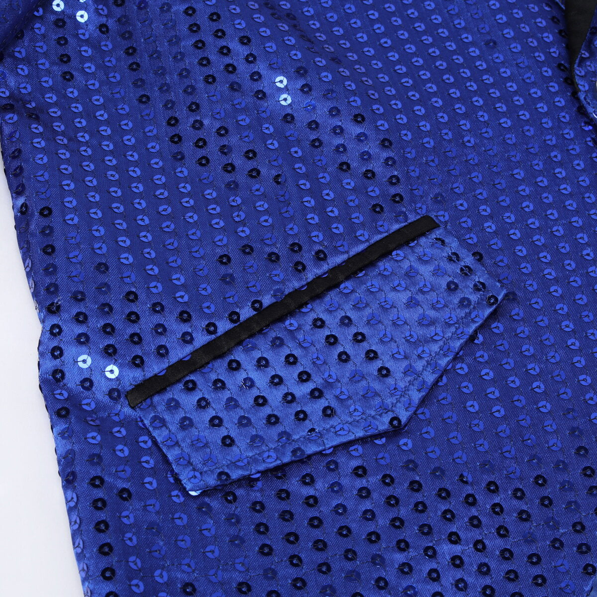 Elegant Blue Sequin Embellished Swallowtail Coat for Women - Perfect for Evening Gala, Prom, and Special Occasions