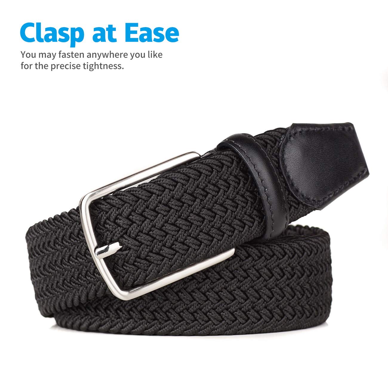 Men's Big & Tall Leather Belt - Adjustable 36