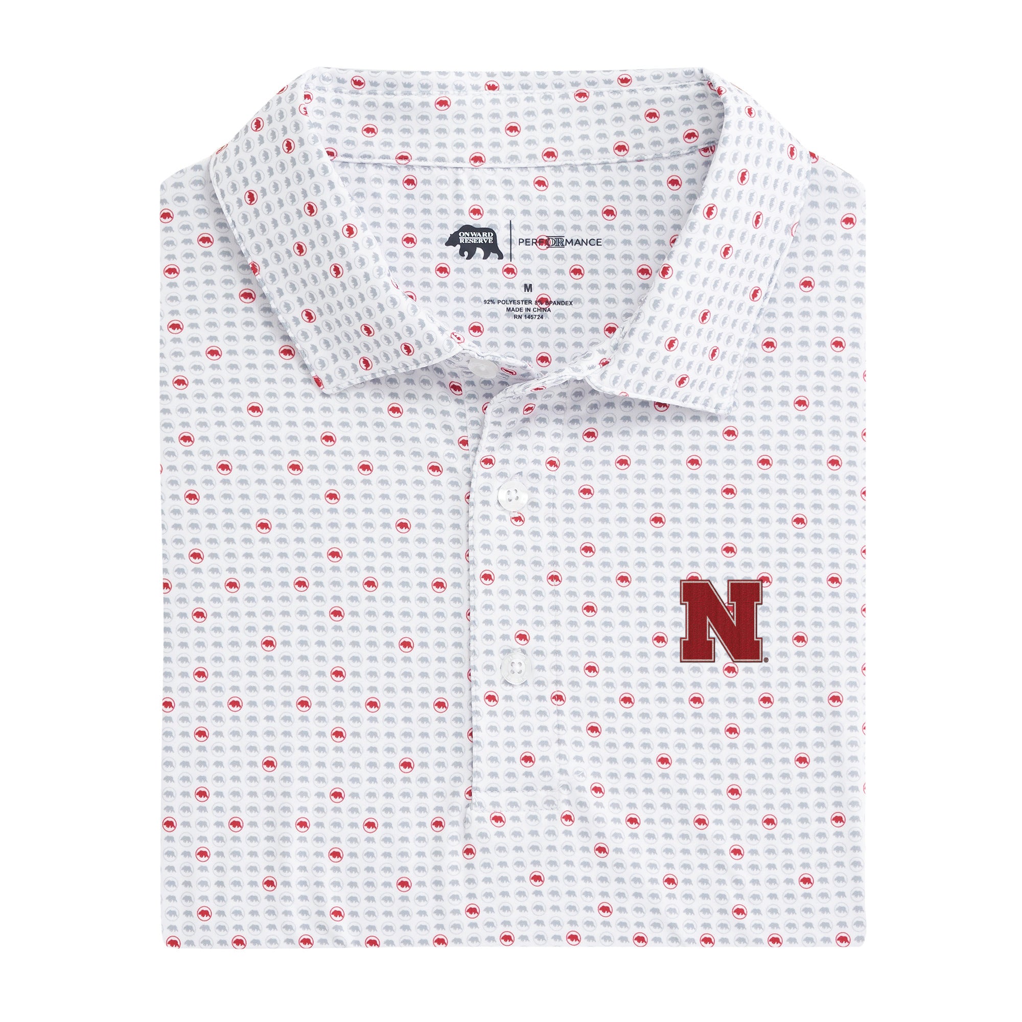 Nebraska Cornhuskers Logo Embroidered Performance Polo Shirt - Moisture Wicking & Breathable for Golf, Travel & Casual Wear