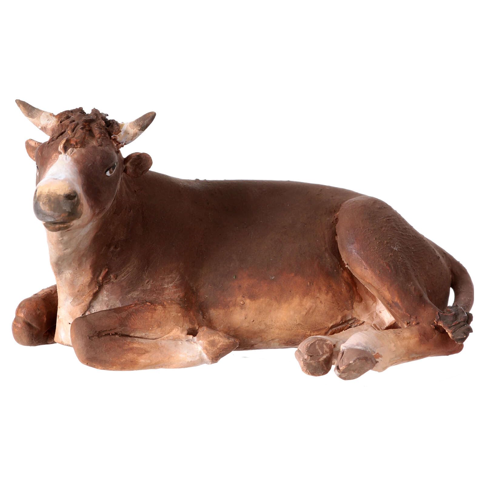 Nativity Scene Figurine - 13cm Ox Statue by Angela Tripi for Christmas Decorations, Home Nativity Sets & Holiday Tabletop Displays