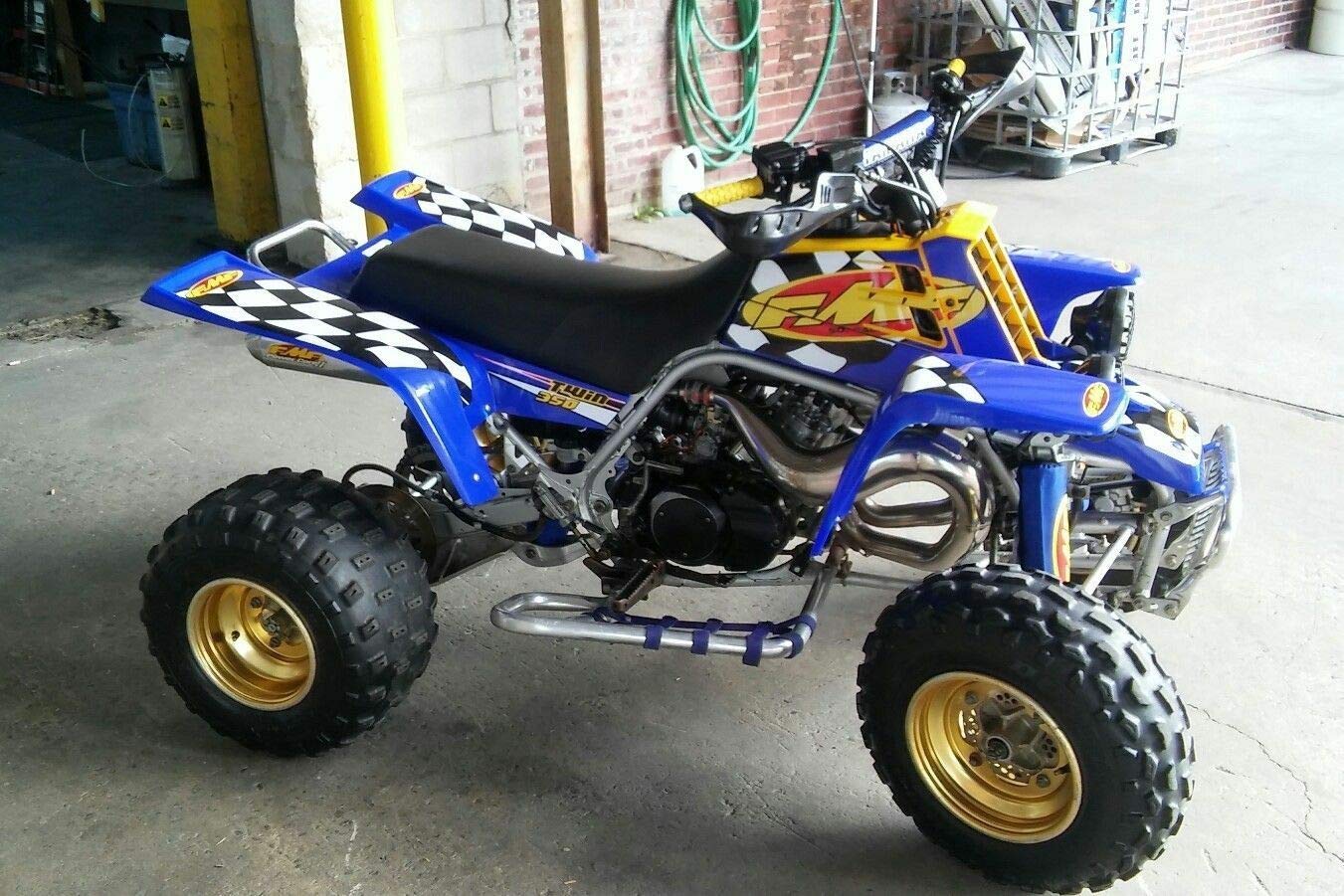 Blue FMF Graphics Kit for Yamaha Banshee 350 ATV - Fenders, Plastics, Decals & Stickers | Off-Road Racing & Trail Riding Accessories