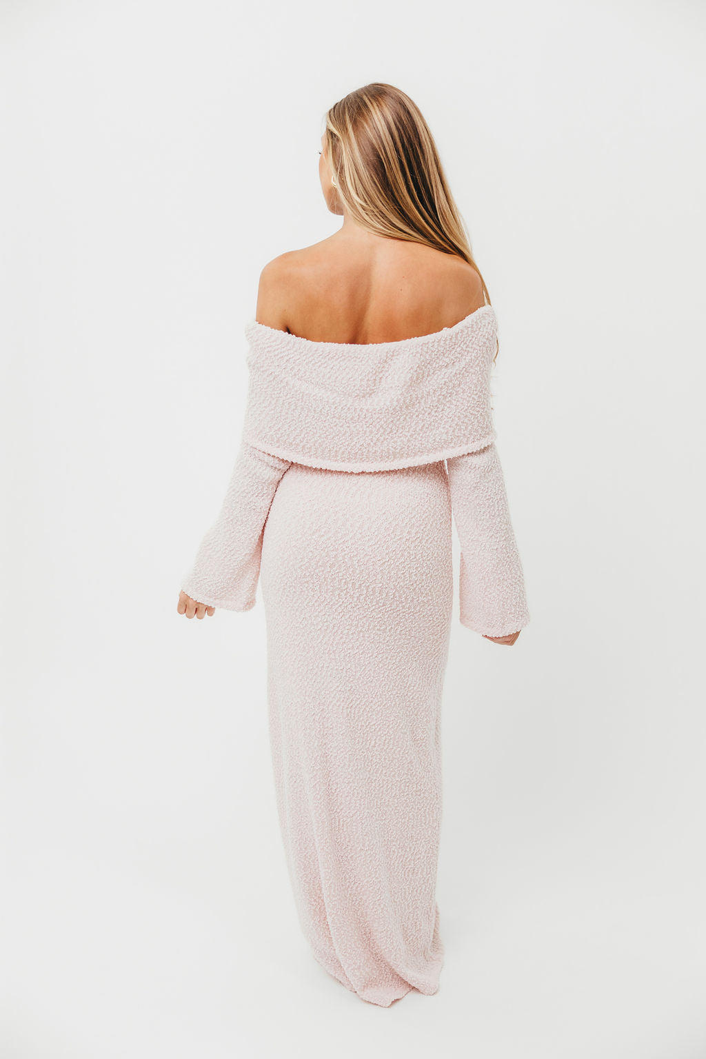 Nora Knit Maxi Dress in Dusty Pink - Bump Friendly Maternity Dress for Women | Comfortable Stretchy Long Dress for Pregnancy, Nursing & Everyday Wear | Perfect for Casual Outings, Baby Showers & Special Occasions