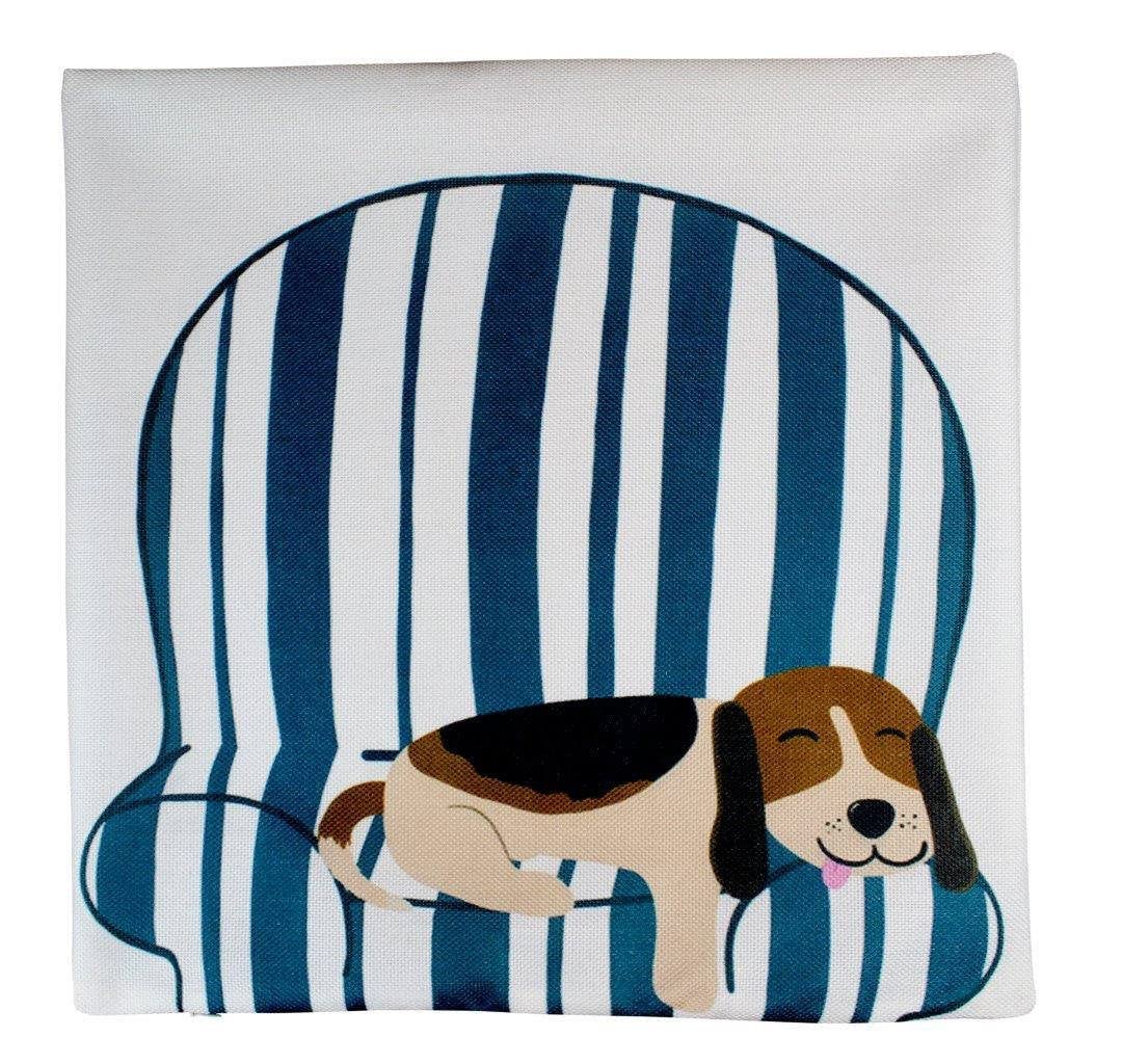 Custom Beagle Dog Pillow Cover - Personalized Home Decor for Dog Lovers - Perfect Gift for Dog Moms & Pet Owners - Cozy Living Room & Bedroom Accent Pillow