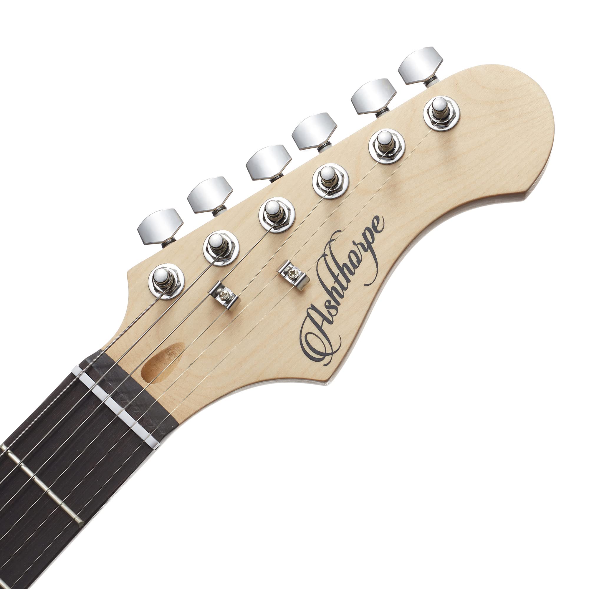 Ashthorpe 39-Inch Full Size Electric Guitar Kit (Blue-White) - Includes Padded Gig Bag, Tremolo Bar, Strap, Strings, Cable, Cloth & Picks - Perfect for Beginners, Practice & Live Performances