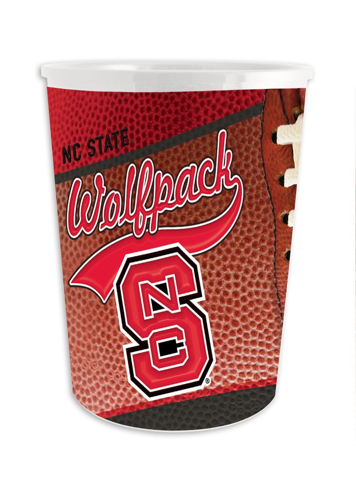 North Carolina State Wolfpack Officially Licensed Trash Can - Perfect for Home, Office & Dorm Room Organization - NCAA Wolfpack Themed Wastebasket