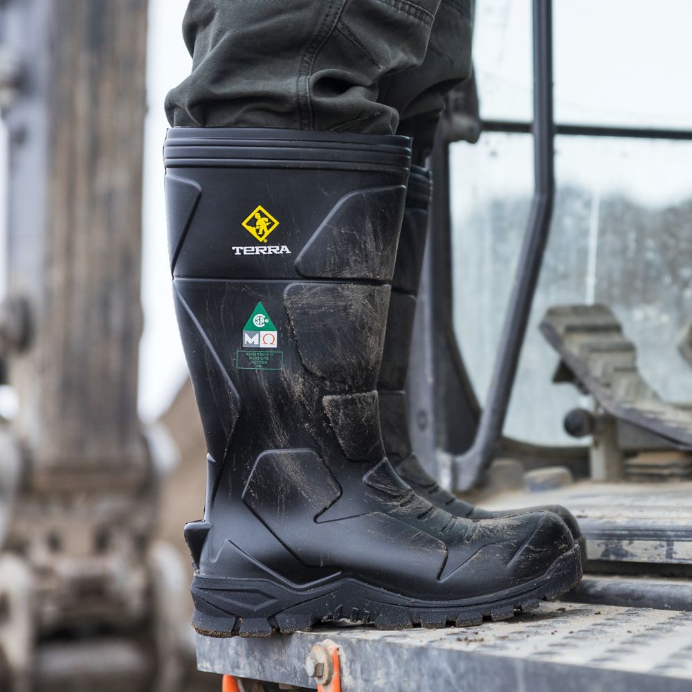 Terra Narvik Composite Toe Rubber Work Boot with Internal Metguard 113001 - Waterproof Safety Shoes for Construction, Warehouse & Outdoor Work