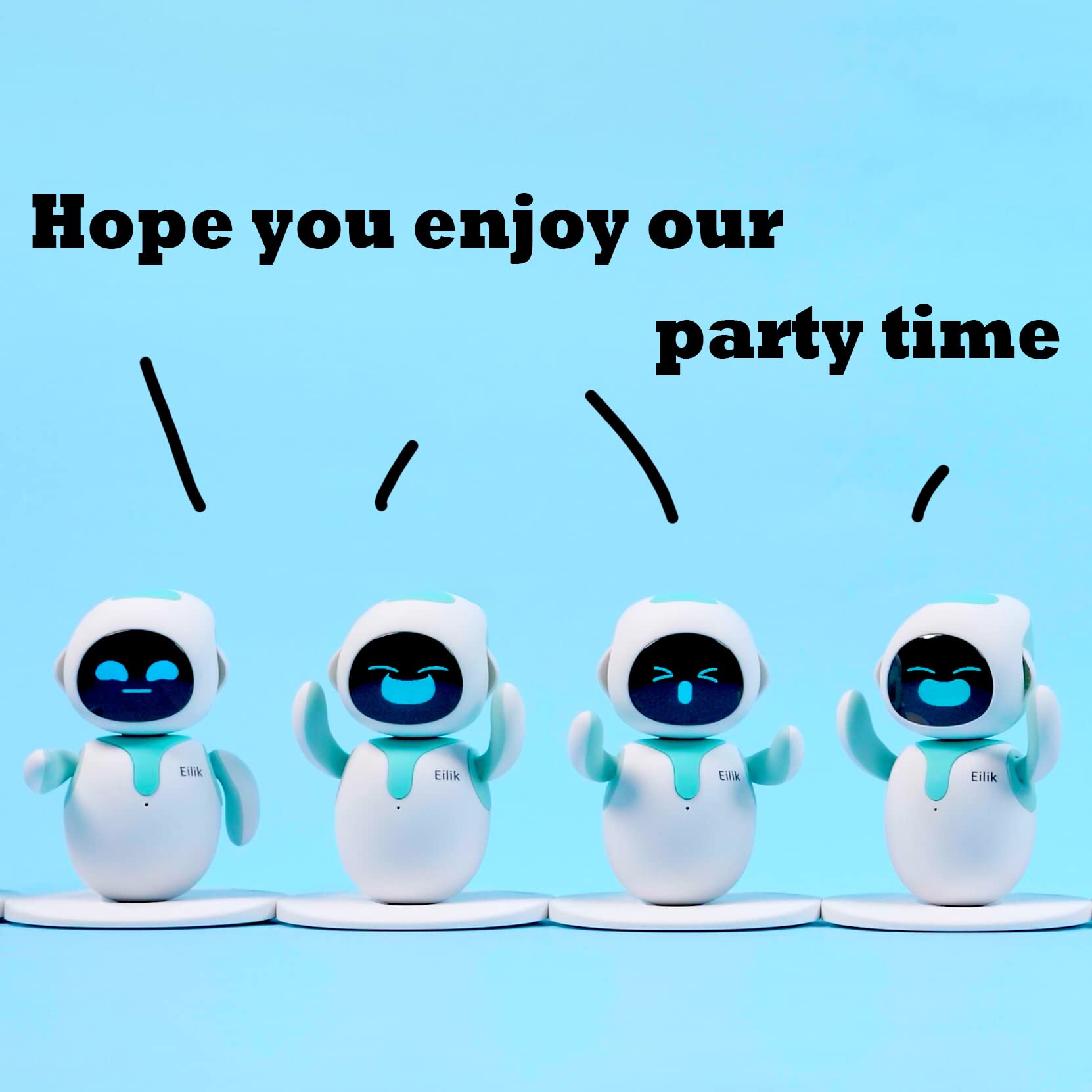 Eilik - Interactive Robot Pet Toy with Emotions, Animations & Mini Games | Smart Desk Companion for Kids & Adults | Perfect Gift for Holidays, Birthdays & Everyday Fun | Play, Learn & Relax at Home or Office