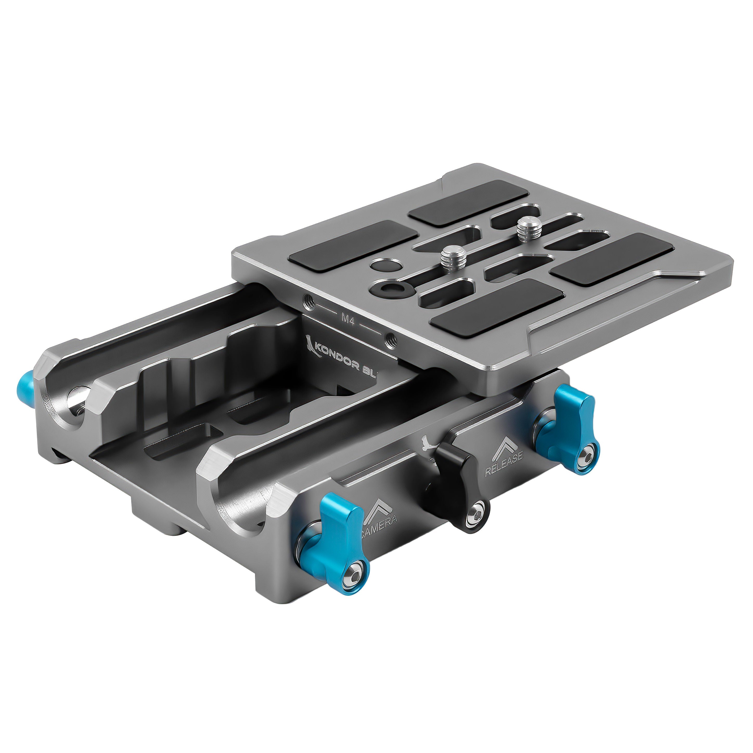 Kondor Blue Universal LWS ARRI Bridge Plate - Compatible with ARRI, RED, URSA, C70 & Sony VENICE Cameras (Space Gray) | Professional Camera Mounting Solution for Film & Video Production