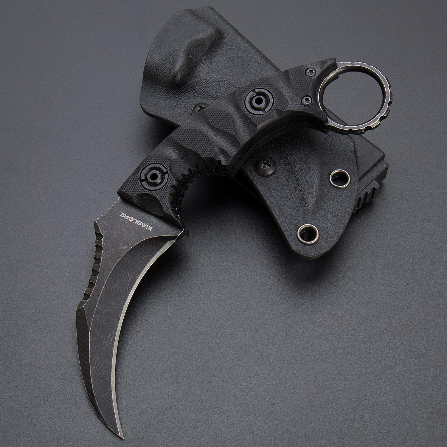 1911K Tactical Knife - D2 Steel Fixed Blade with G10 Handle & Sheath | Survival Knife for Outdoor Camping, Hunting, Bushcraft & Emergency Use | Heavy Duty Tactical Knife for Military, Hiking & Wilderness Survival