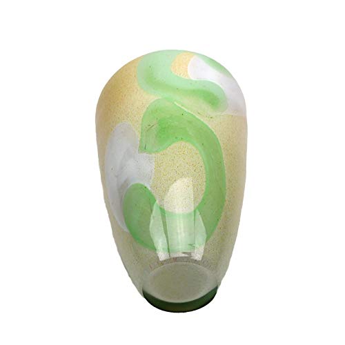 European Art Glass Capri Vase - Handmade Soft Yellow, Moss Green & Opal Glass Vase for Home Decor, Wedding Centerpiece, Table Decorations