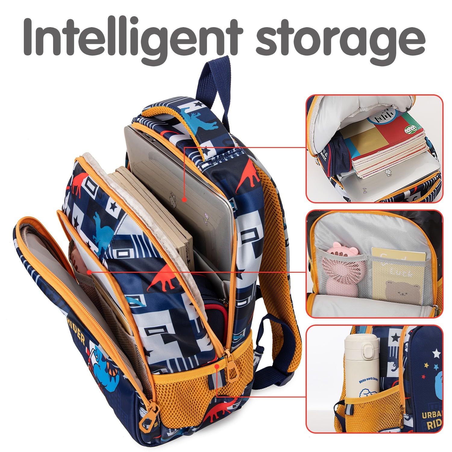 Stylish Cartoon School Backpack for Kids - Lightweight Zippered Bookbag with Padded Adjustable Shoulder Straps for Boys & Girls | Perfect for Elementary Students, Travel & Daily Use
