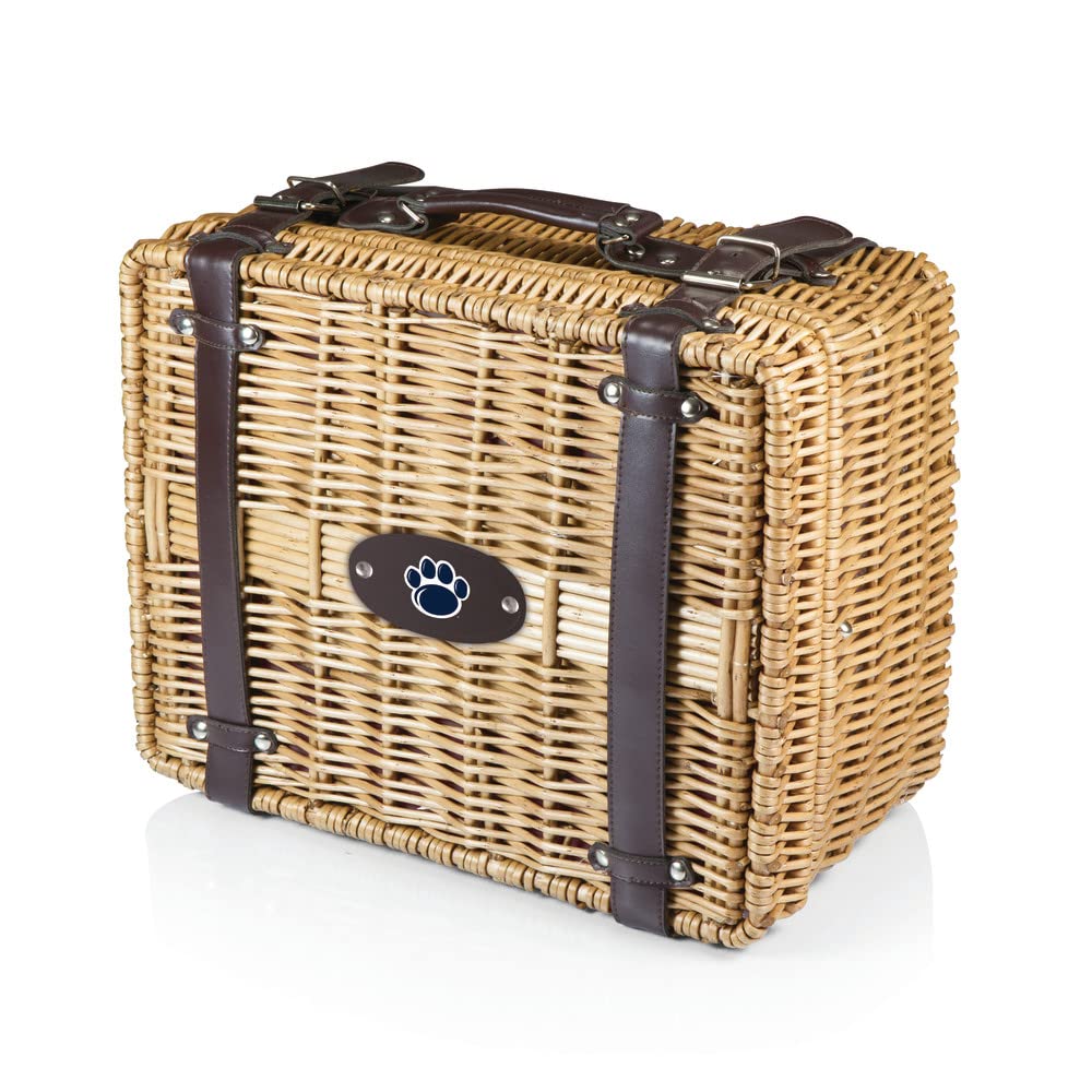 PICNIC TIME NCAA Penn State Nittany Lions Champion Picnic Basket for 2 - Deluxe Insulated Cooler & Picnic Set for Outdoor Dining, Tailgating, Beach Trips & Romantic Dates