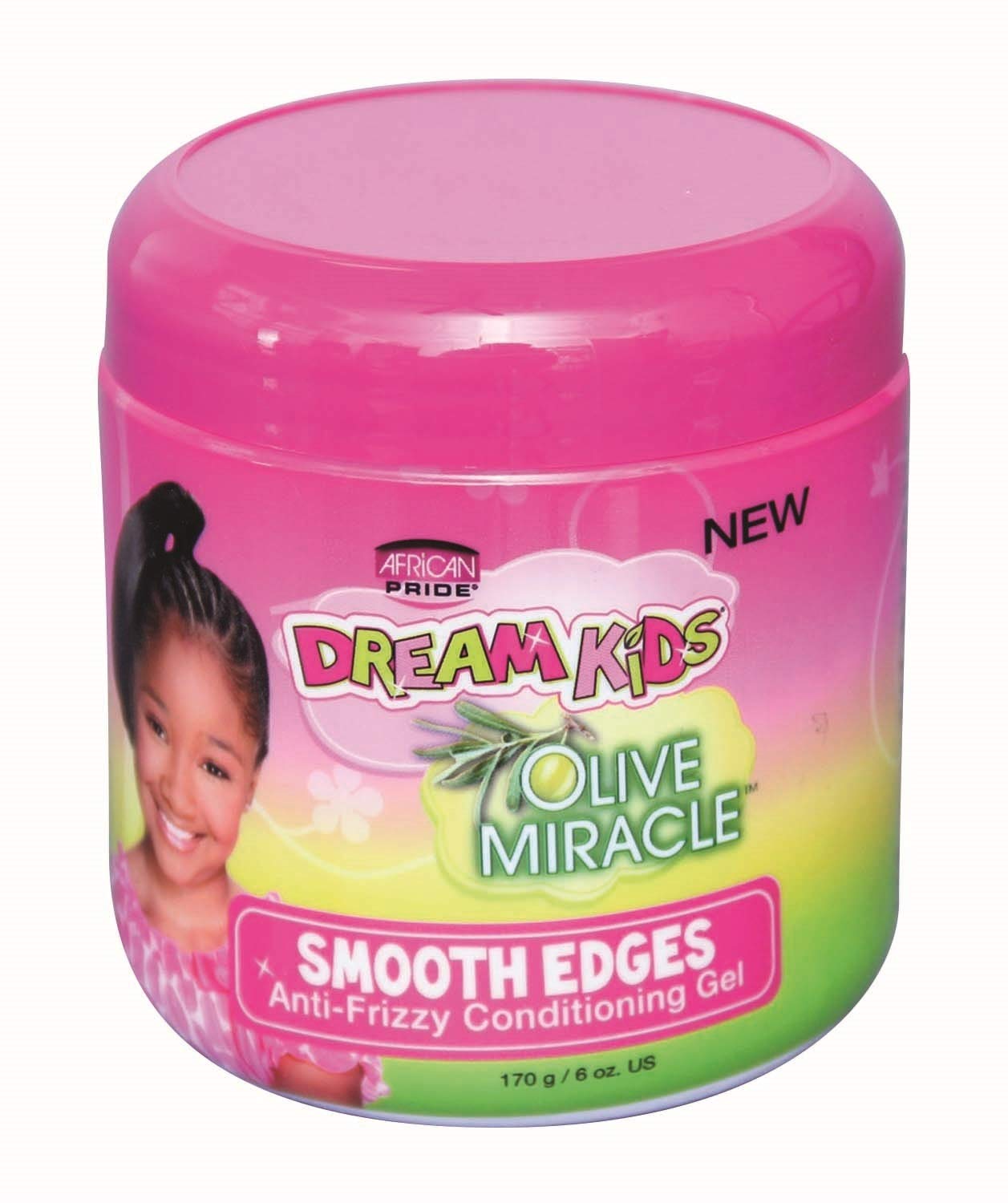 African Pride Dream Kids Olive Miracle Smooth Edge Hair Gel - Pack of 12 | Edge Control for Kids with Natural Hair | Perfect for School, Parties & Daily Styling