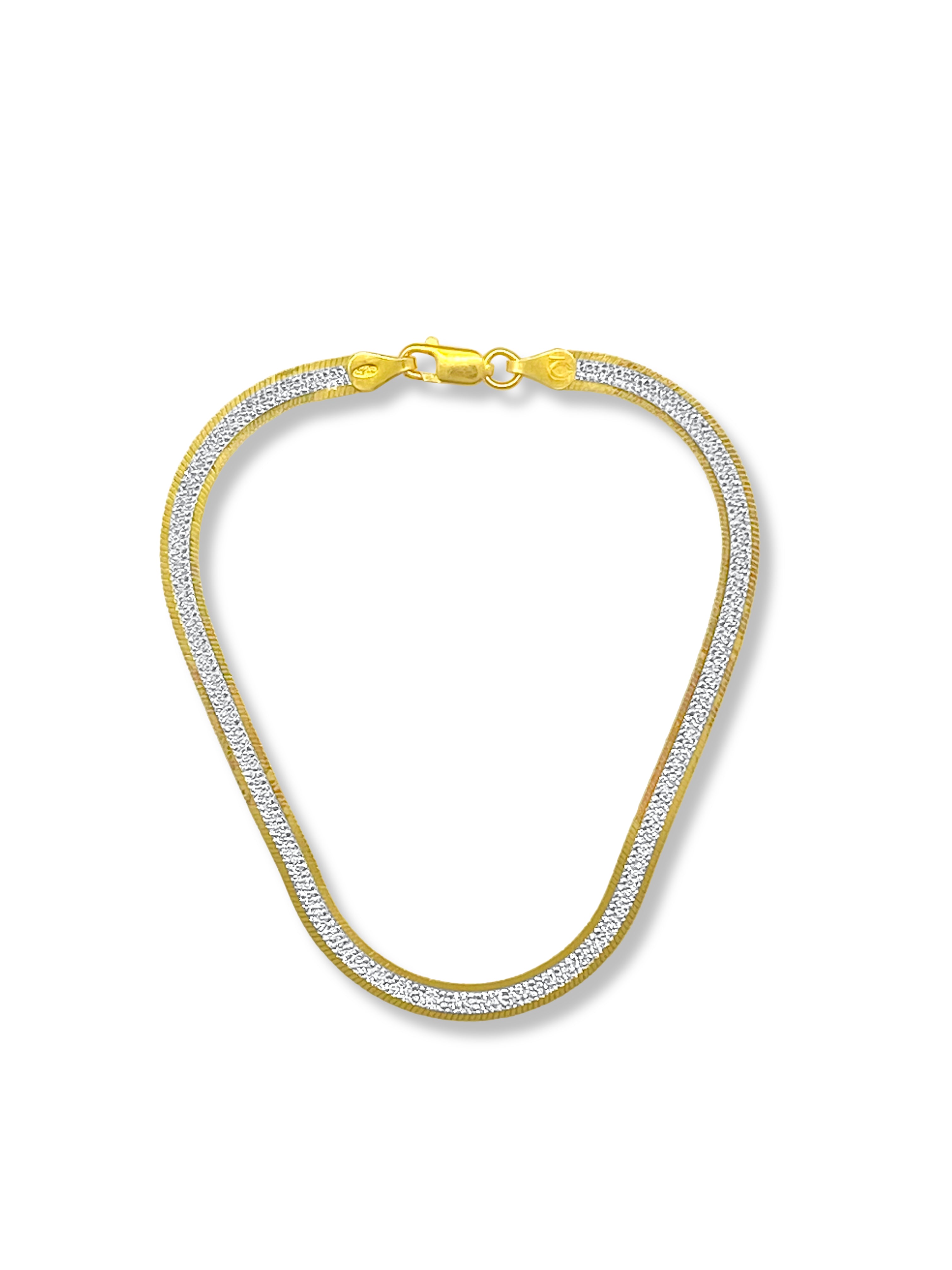 14K Gold Diamond Herringbone Anklet for Women - Dainty & Elegant Ankle Bracelet - Perfect for Beach, Wedding & Everyday Wear
