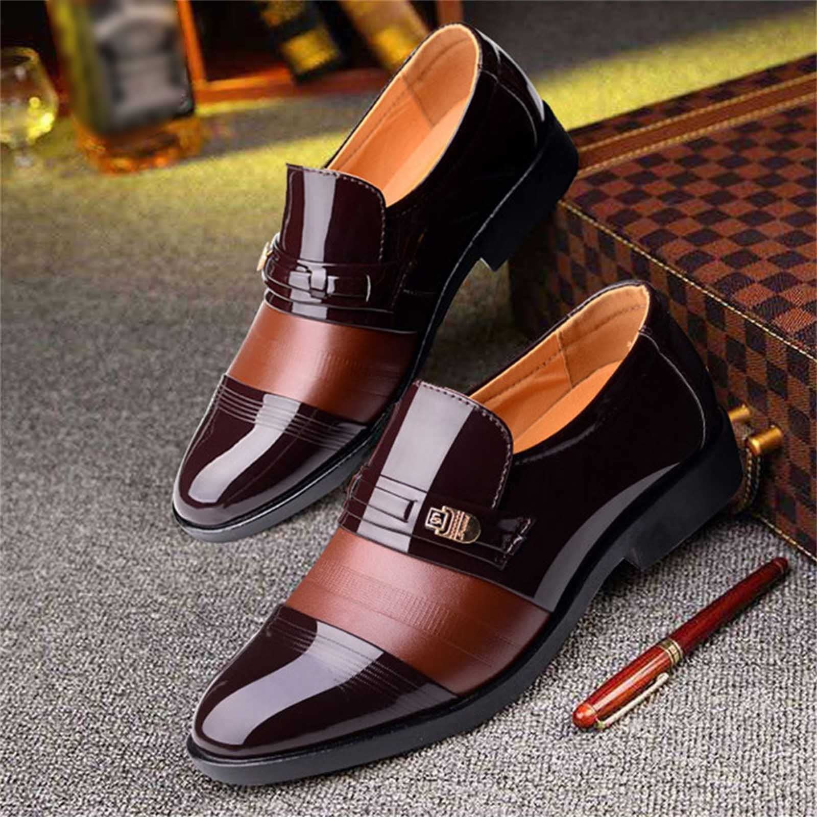 Elegant Men's Leather Boat Shoes - Classic Suit Shoes & Deck Slippers for Summer | Comfortable Low Shoes for Formal Wear & Casual Outings