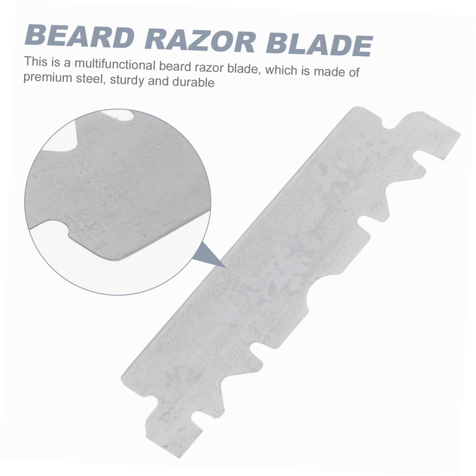 300 Pcs Stainless Steel Half Face Razor Blades - Professional Barber Shaving Blades for Men, Durable Manual Face Cutter for Smooth Shaving - Perfect for Home Use, Salon & Beard Trimming
