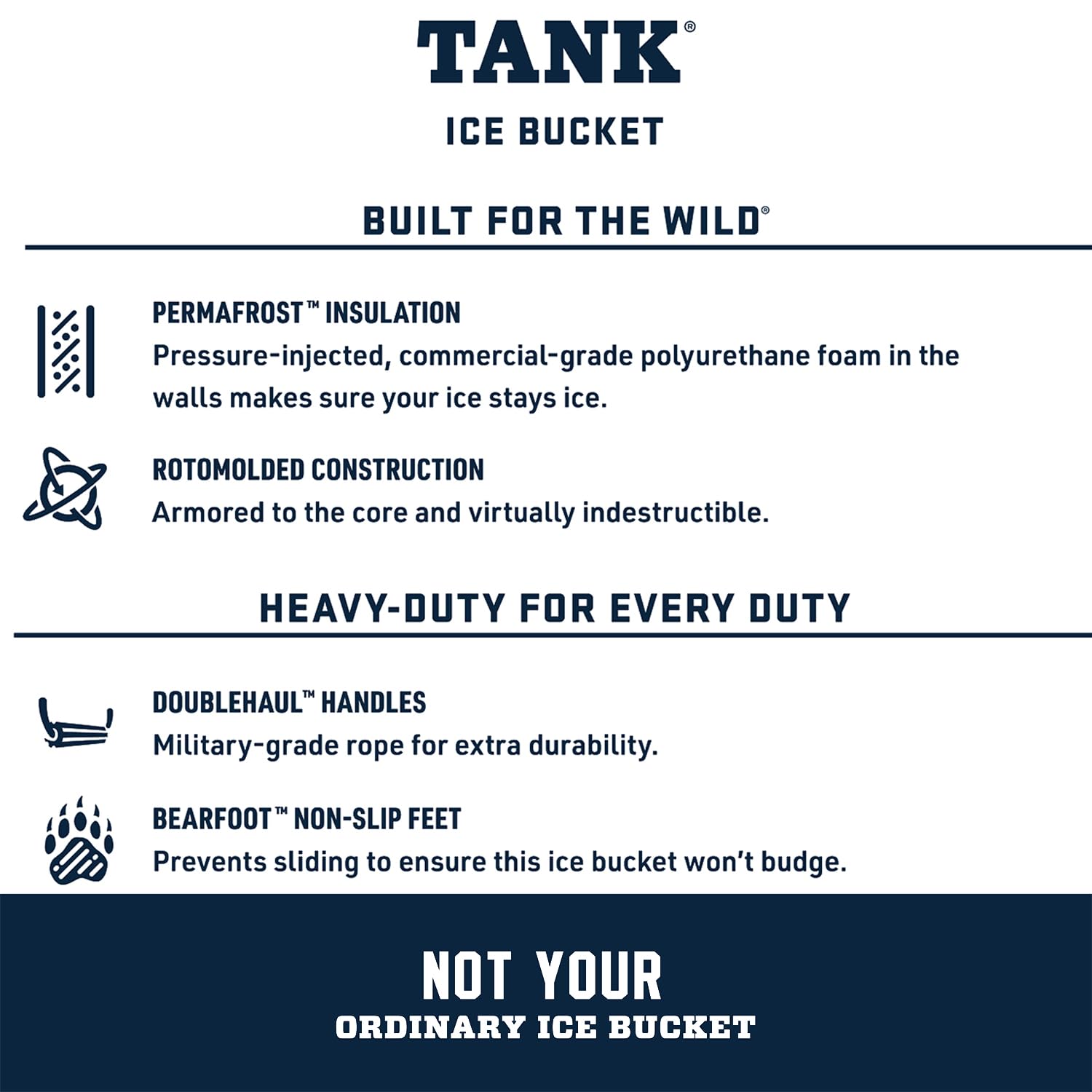 YETI Insulated Bucket Cooler - 45-Quart Heavy-Duty Ice Chest for Camping, Fishing, and Outdoor Adventures