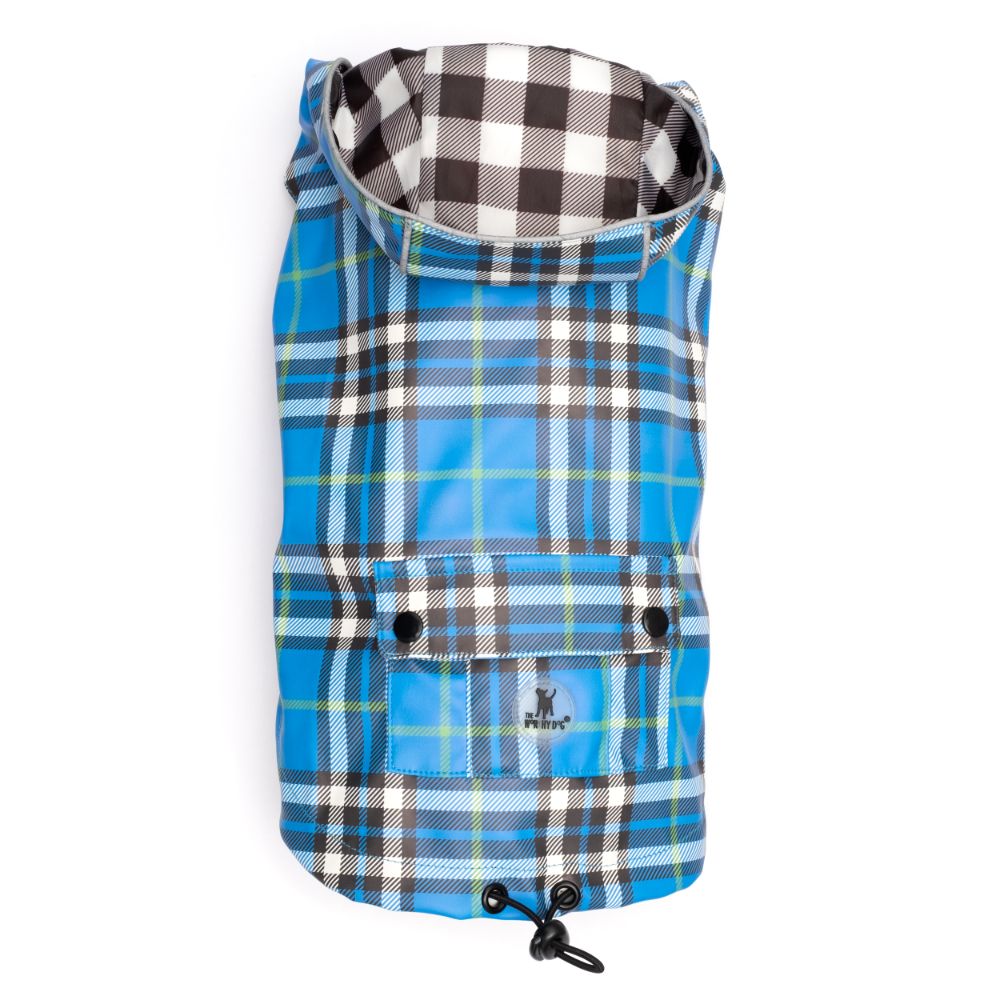 Stylish Blue Plaid London Raincoat for Women & Men - Waterproof Trench Coat for Outdoor, Travel & Fashion