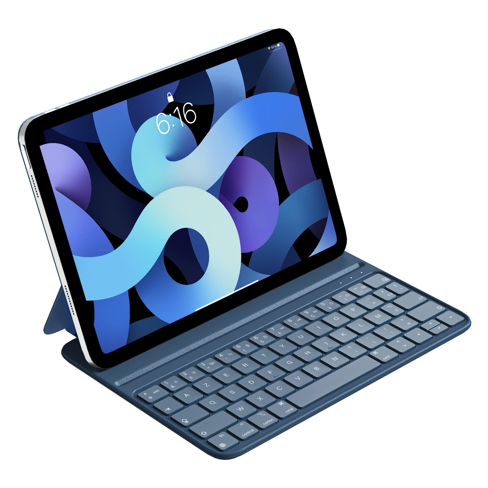 HOU iPad Air 11 Inch 2024 (M2) Keyboard Case - Compatible with iPad Pro 11 & iPad Air 5/4 (All Generations) - AZERTY Layout, Adjustable Angle Stand & Magnetic Charging - Perfect for Work, Study & Travel