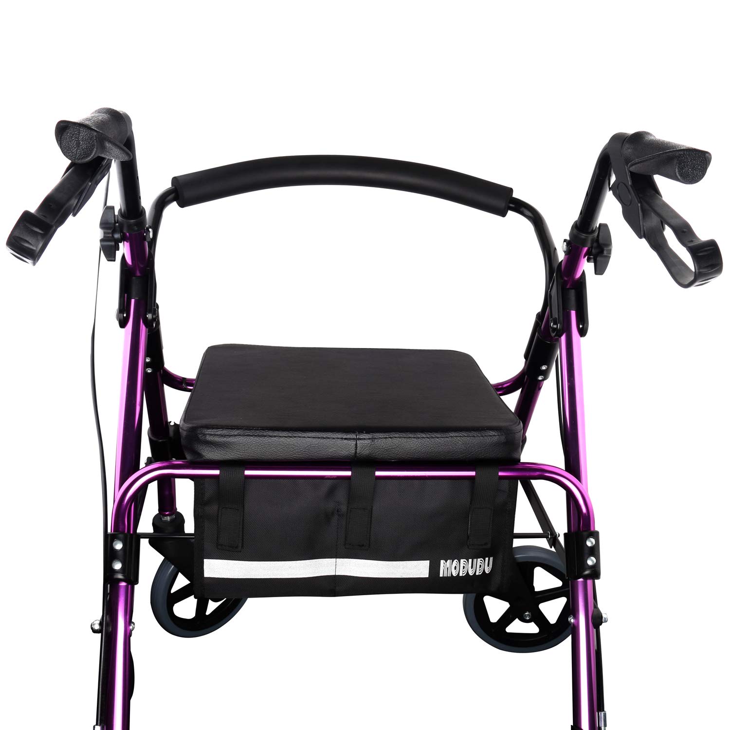 Under Seat Rollator Bag - Waterproof Storage Pouch for 4 Wheel Walker - Replacement Medical Basket Organizer - Black - Ideal for Seniors & Mobility Aid Users