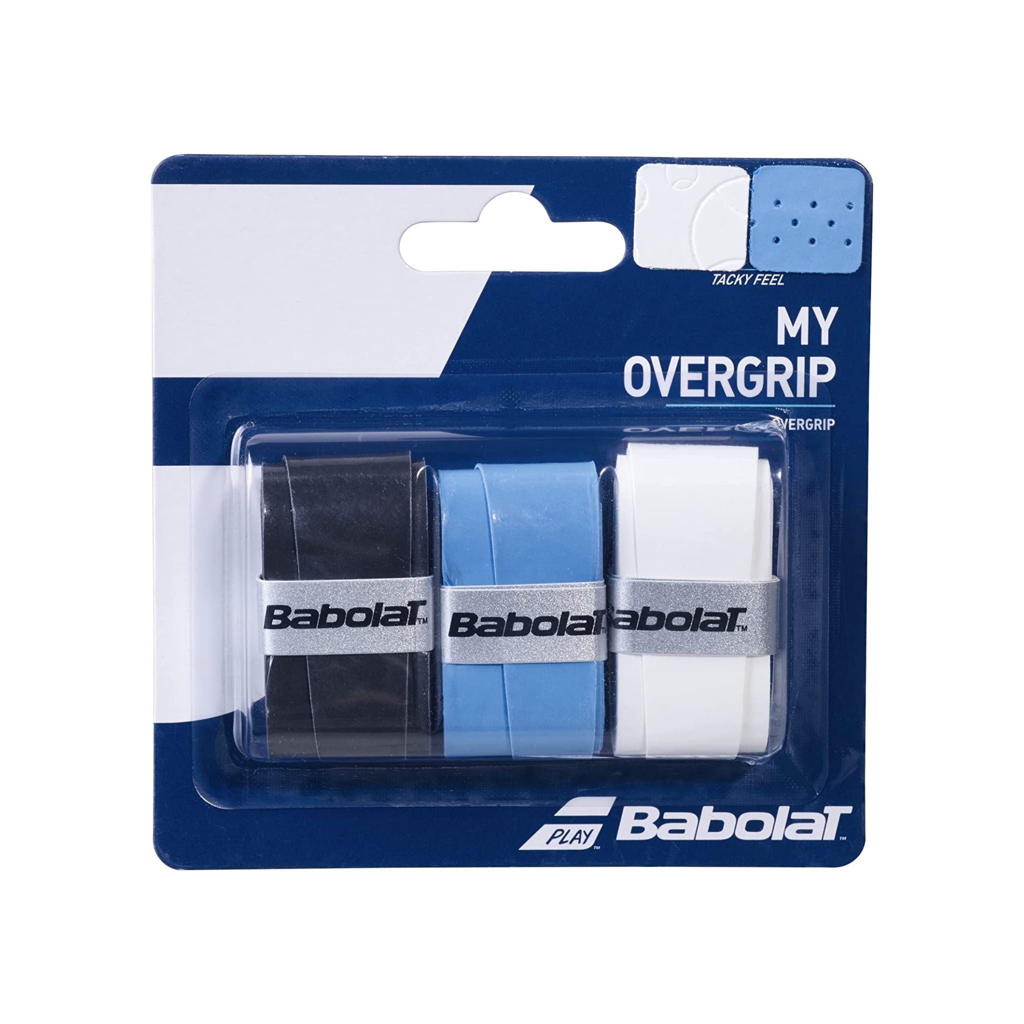 Babolat MY Overgrip Tennis Racket Grip Tape - 3 Pack for Enhanced Comfort & Sweat Absorption - Perfect for Tennis, Badminton & Squash Players