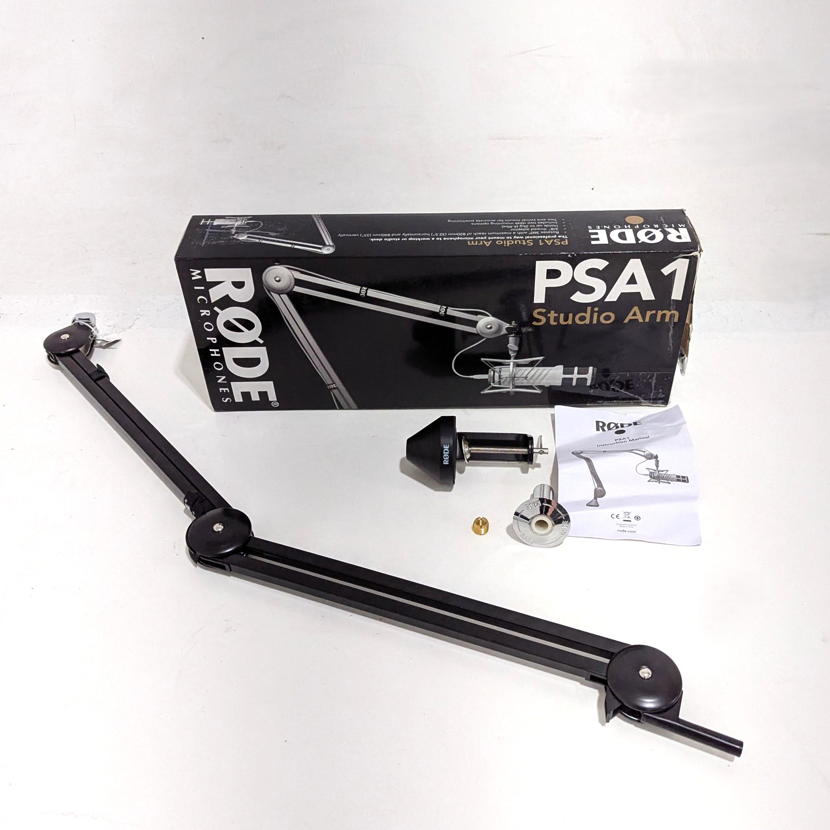 Rode PSA1 Studio Boom Arm - Professional Broadcast Microphone Stand for Podcasting, Streaming & Voice Recording | Perfect for Home Studios & Radio Stations