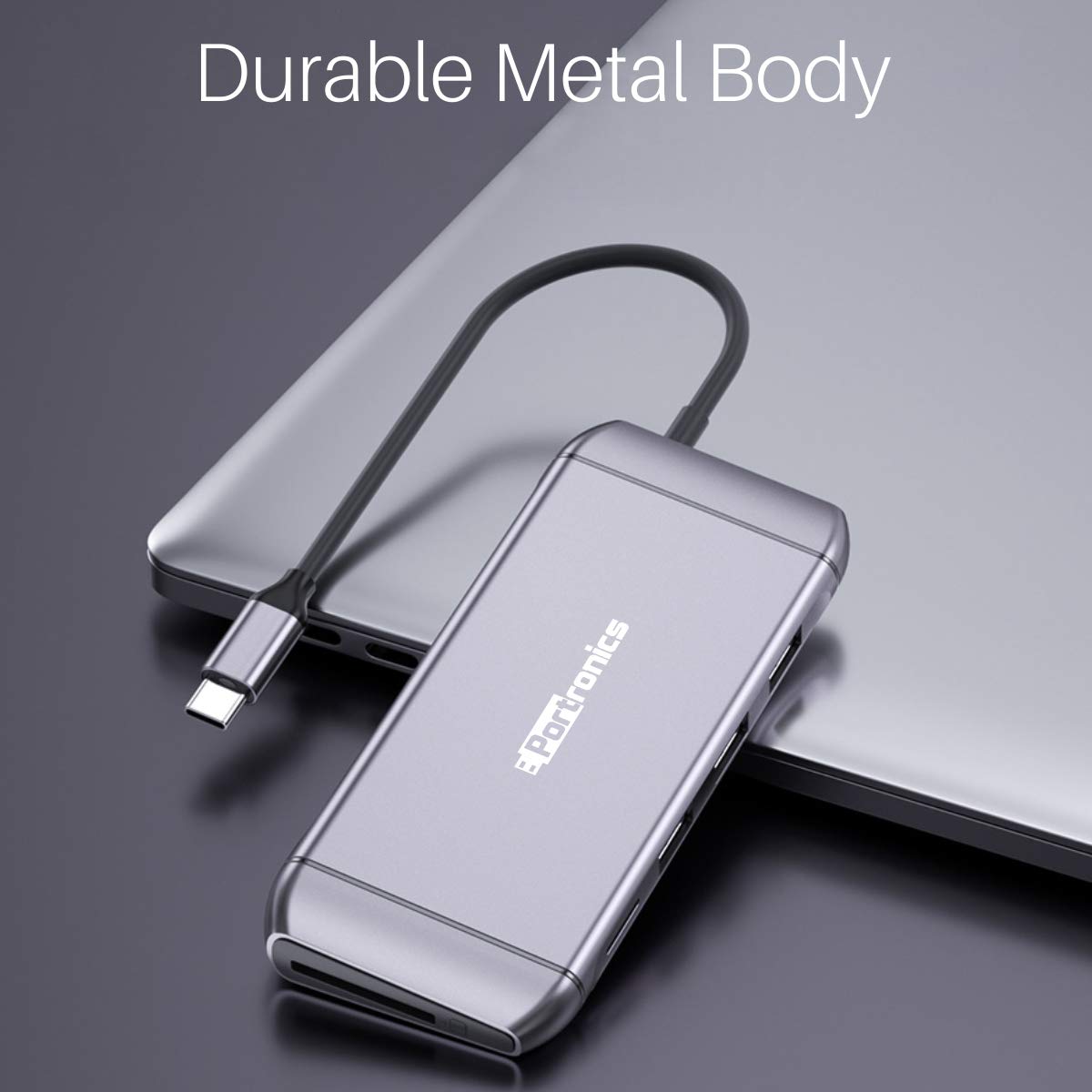 9-in-1 USB C Hub Multiport Adapter with 4K HDMI, 100W PD, USB 3.0 Ports - Compatible with MacBook Pro/Air, Windows, Chromebook, iPad Pro (Space Gray) - Perfect for Home Office, Travel & Conference Presentations