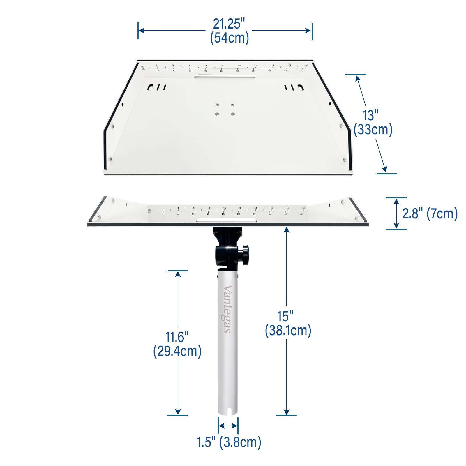 Boat Cutting Board with Fish Ruler & Rod Holder - Marine Accessories for Fishing & Grilling