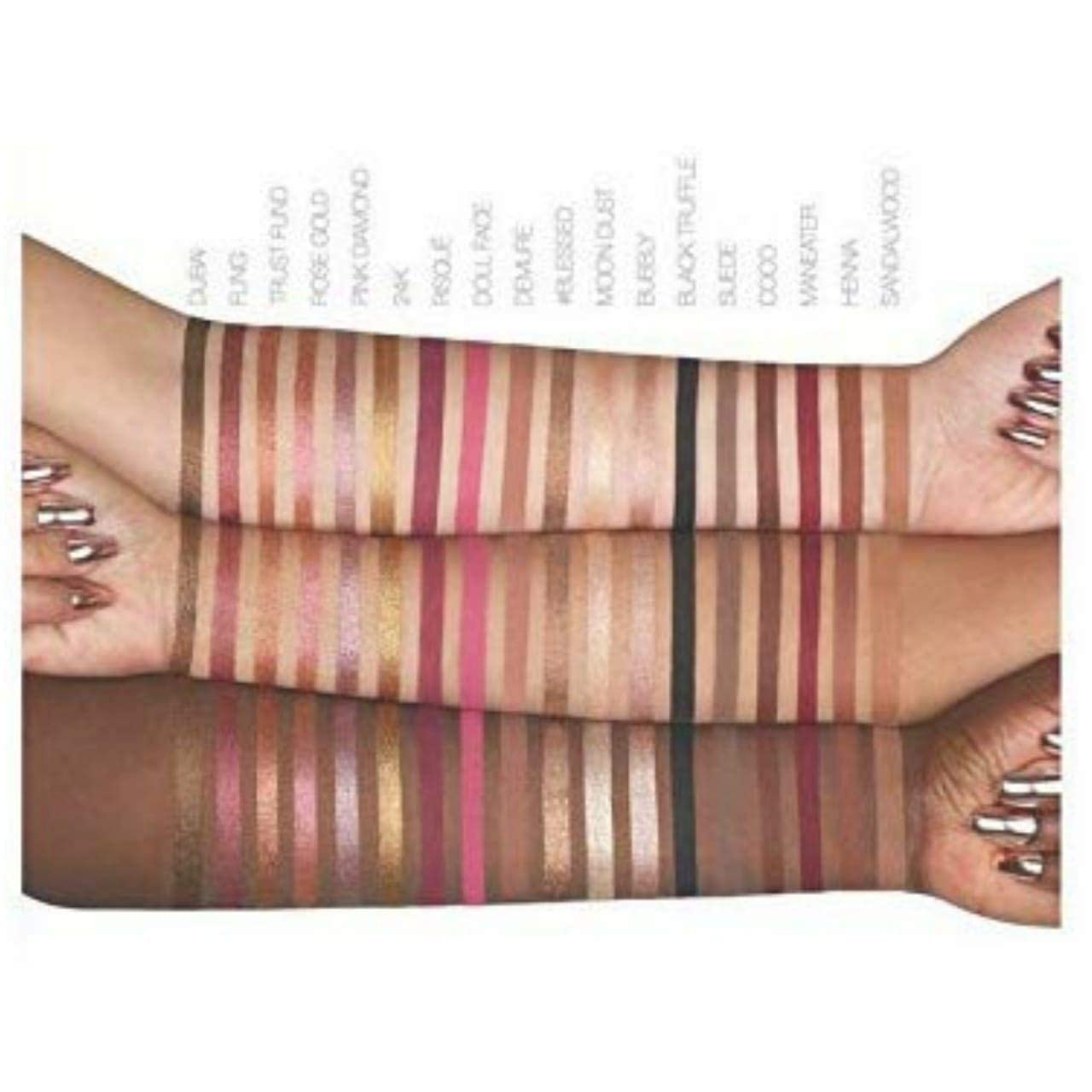 VNZ Rose Gold Eyeshadow Palette - 18 Highly Pigmented Metallic Shades for Stunning Eye Makeup | Perfect for Day & Night Looks, Parties, and Special Occasions