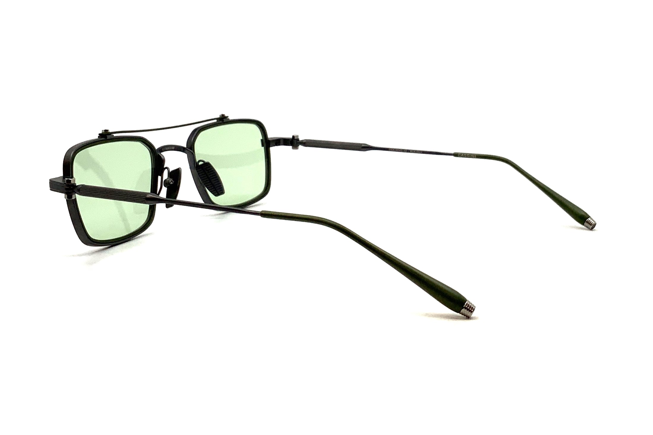 Akoni Cassini RX Sunglasses - Black Iron/Matte Olive Frame - UV Protection Polarized Lenses for Driving, Outdoor Sports & Fashion